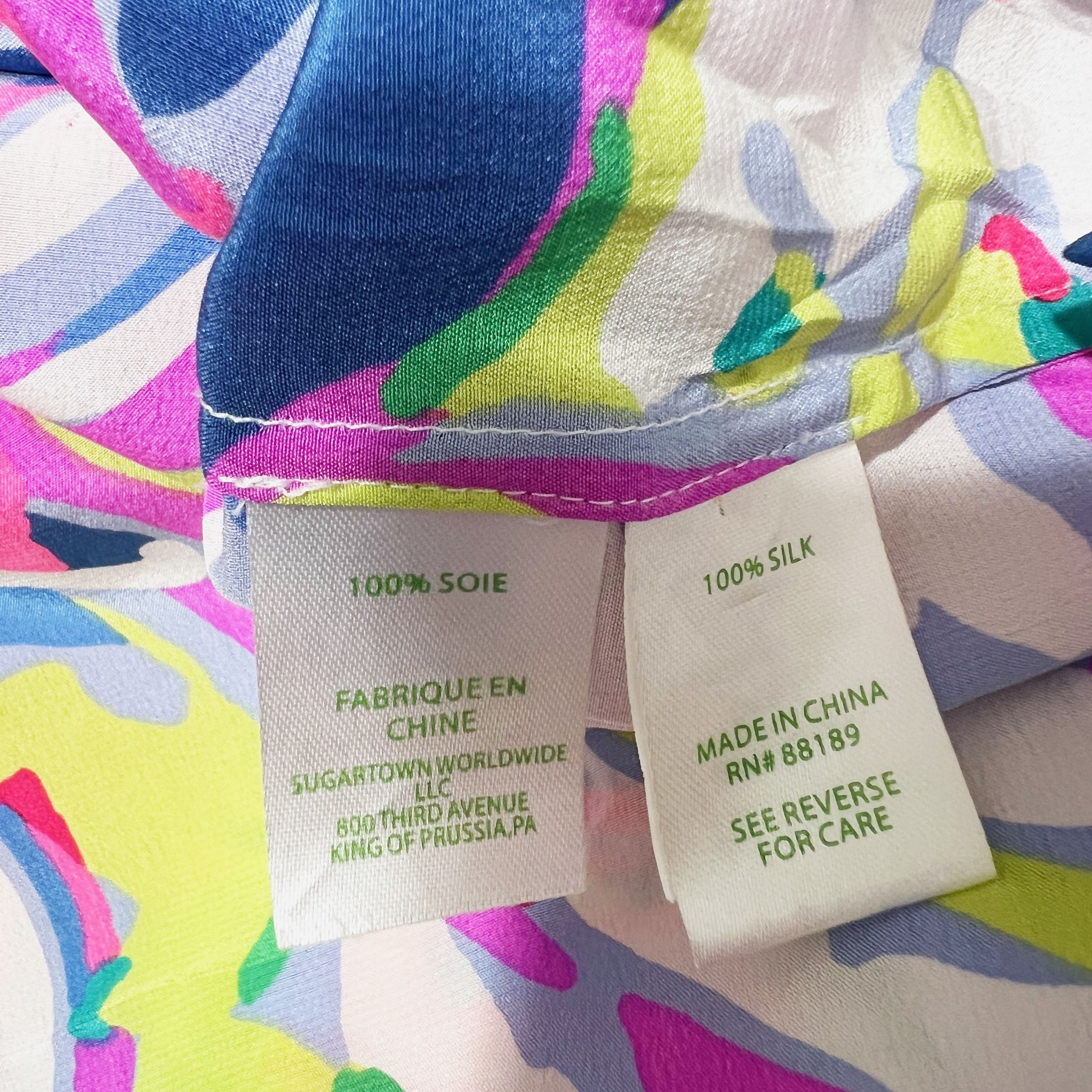 Lilly Pulitzer Lilly Pulitzer Bailey Silk Chiffon Sleeveless Size XS / US 0-2 / IT 36-38 - 3 Thumbnail