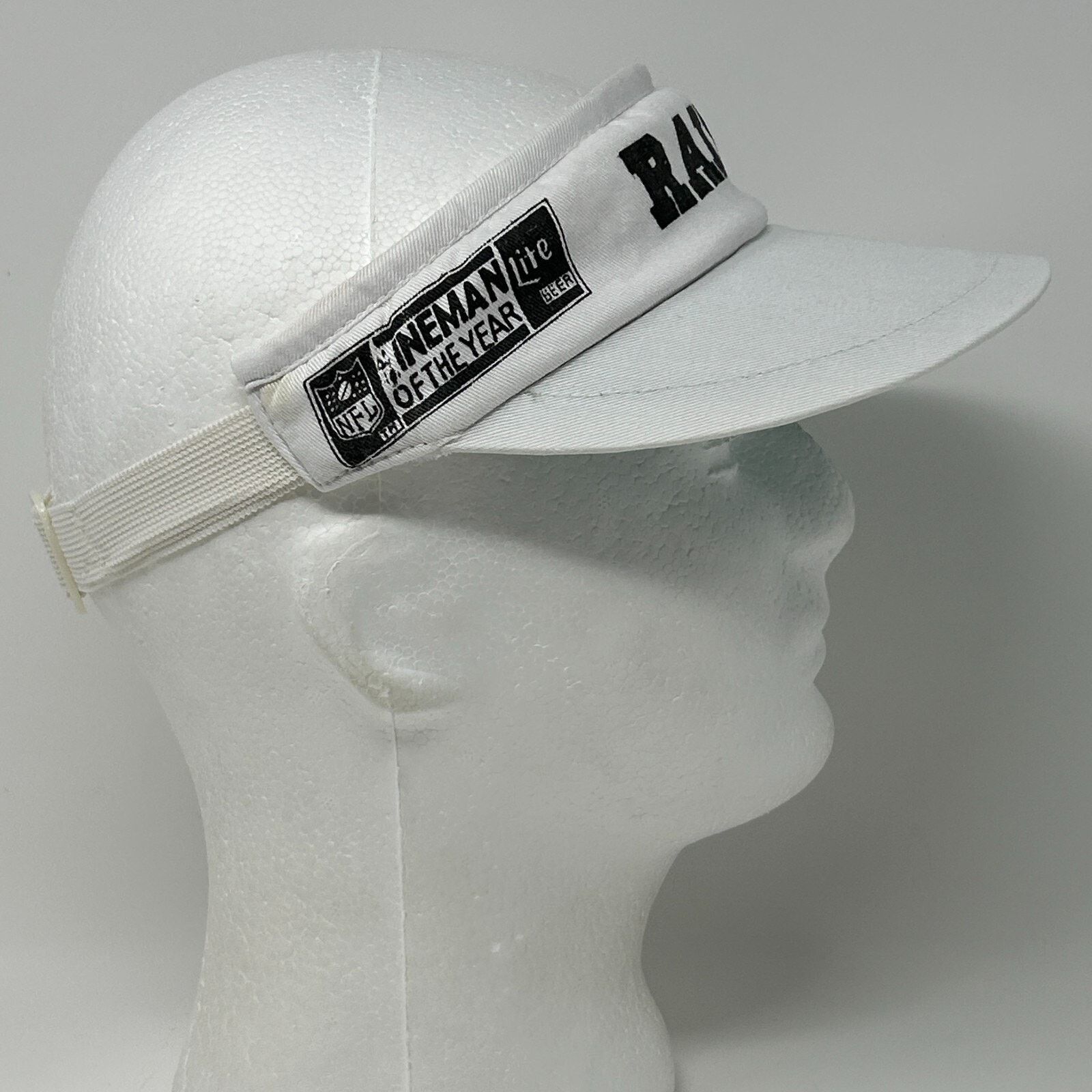 Vintage Vintage Las Vegas Raiders Visor Hat Cap 80s White Lineman Size ONE SIZE - 9 Thumbnail