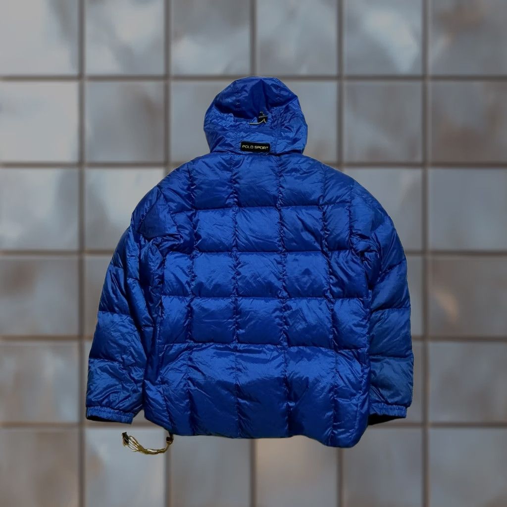 Polo Ralph Lauren VINTAGE Polo Sport Ralph Lauren Down Fill Blue Full Zip Hooded Puffer Jacket MD Size US M / EU 48-50 / 2 - 1 Thumbnail