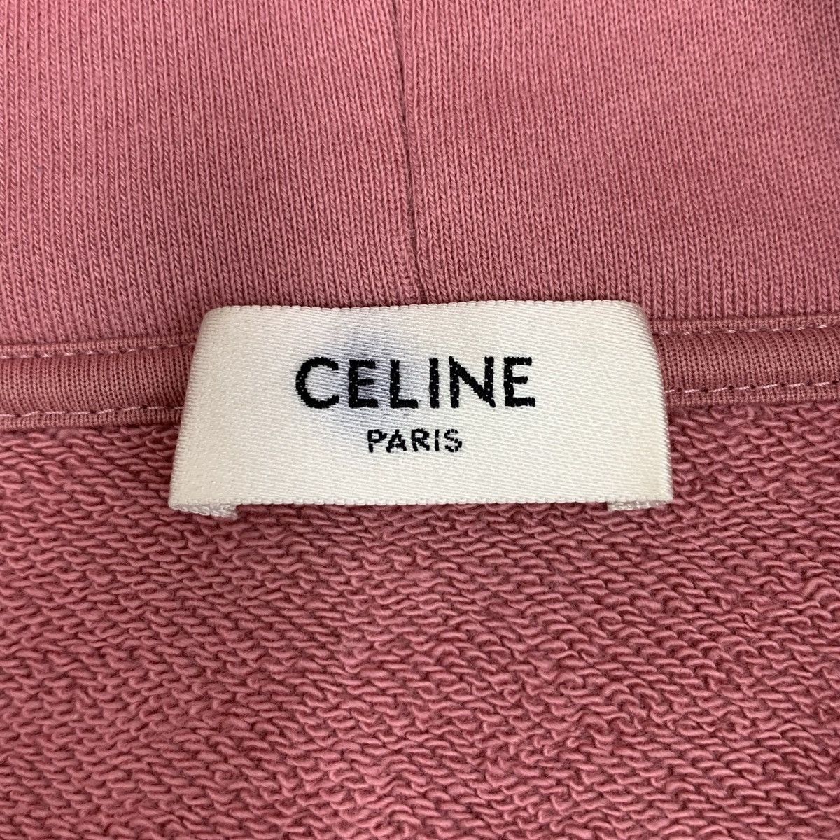 Celine Celine Pink Logo Printed Cotton Hooded Sweatshirt K26WX Size S / US 4 / IT 40 - 5 Thumbnail