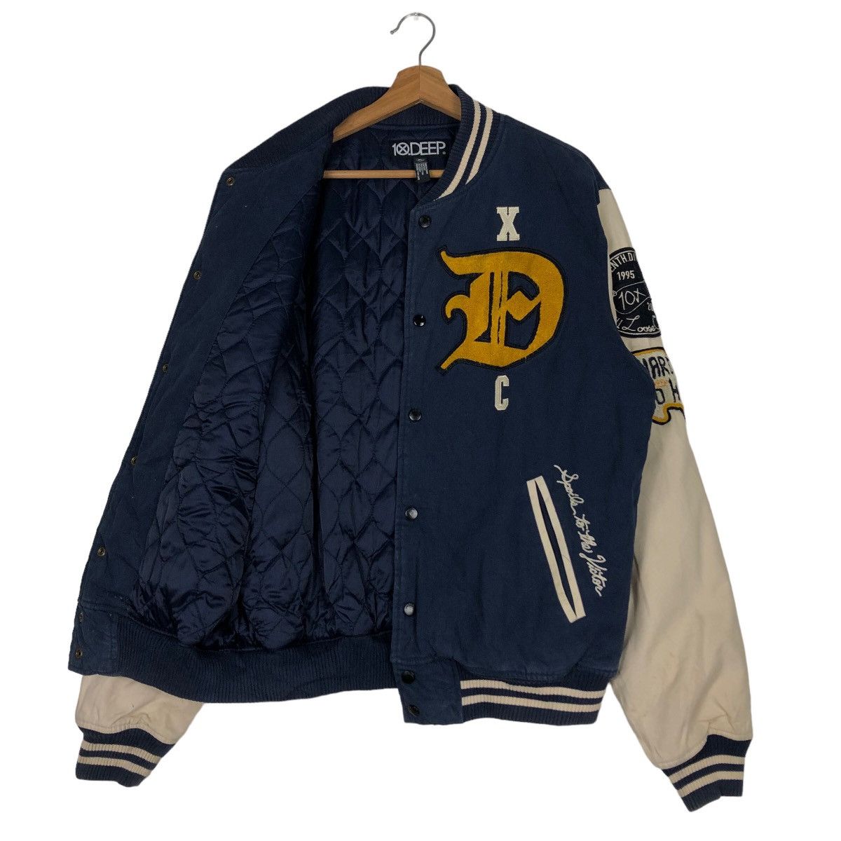 Japanese Brand 🔥Vtg Varsity Jacket 10Deep Japan Big Logo Spell Out Size US XL / EU 56 / 4 - 12 Thumbnail