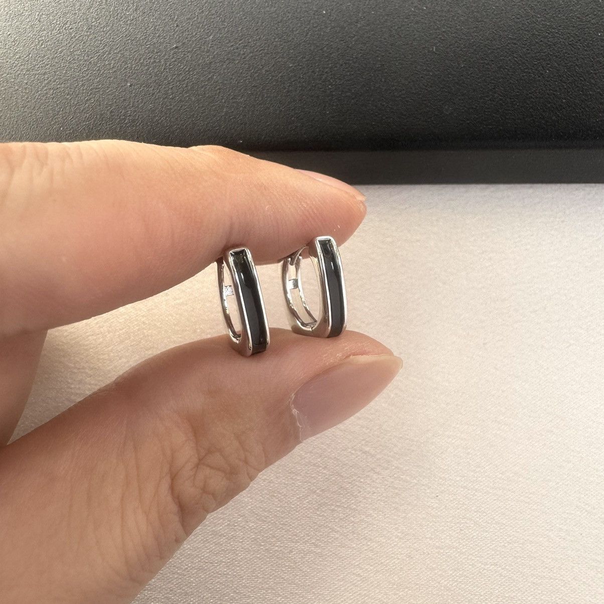 Other Geometric Square Small Hoop Earrings for Men Women Size ONE SIZE - 5 Thumbnail