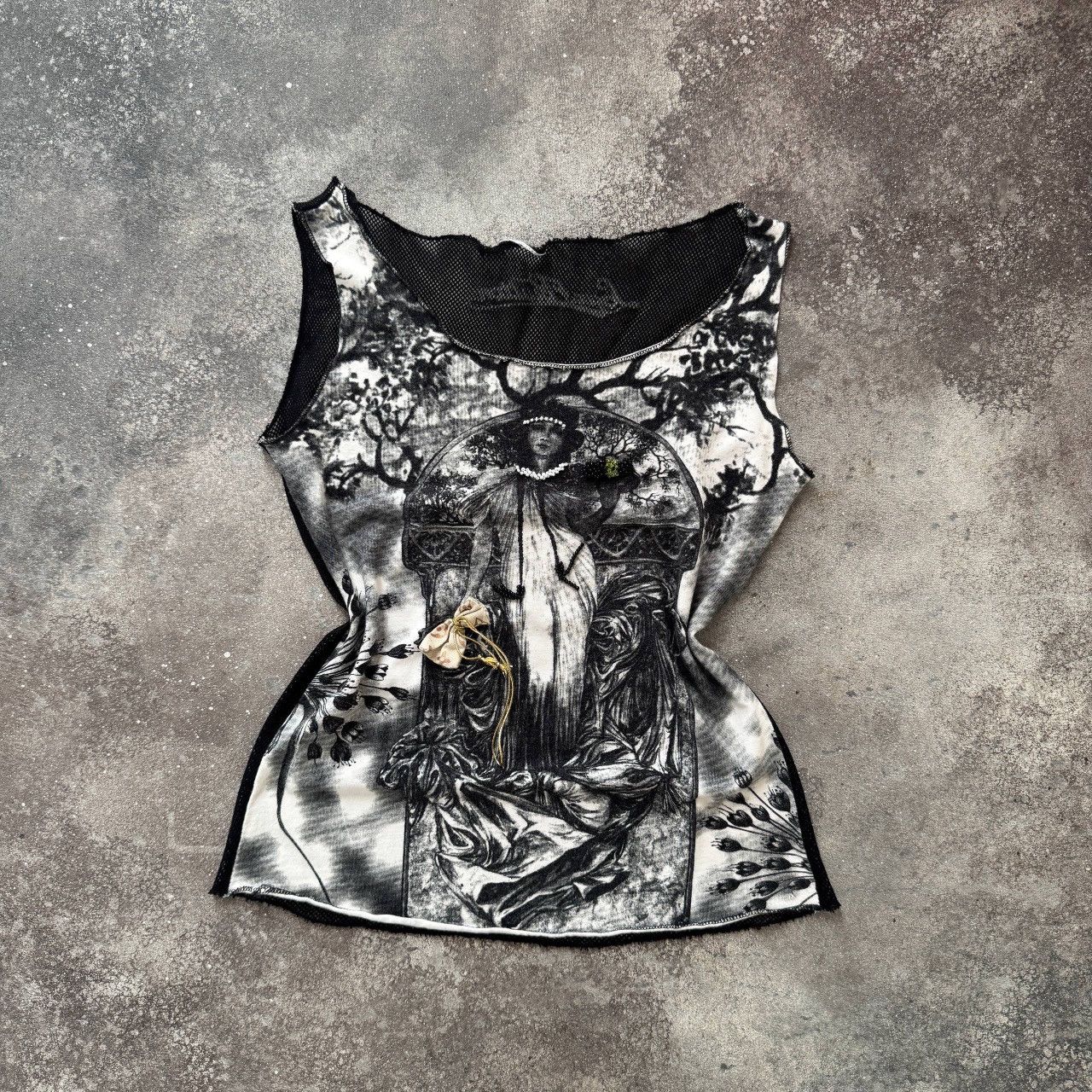 If Six Was Nine Gothic Y2K Vintage Punk Tank Top Size S / US 4 / IT 40 - 2 Thumbnail