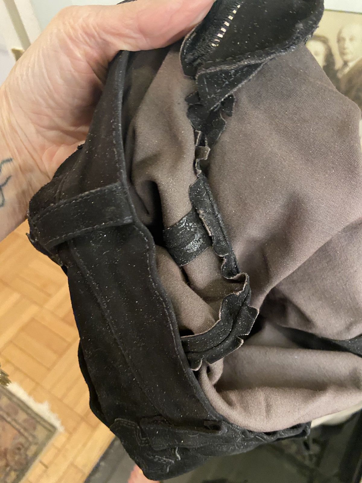 Chrome Hearts Black Chrome Hearts cropped suede jeans Size 27" / US 4 / IT 40 - 8 Thumbnail