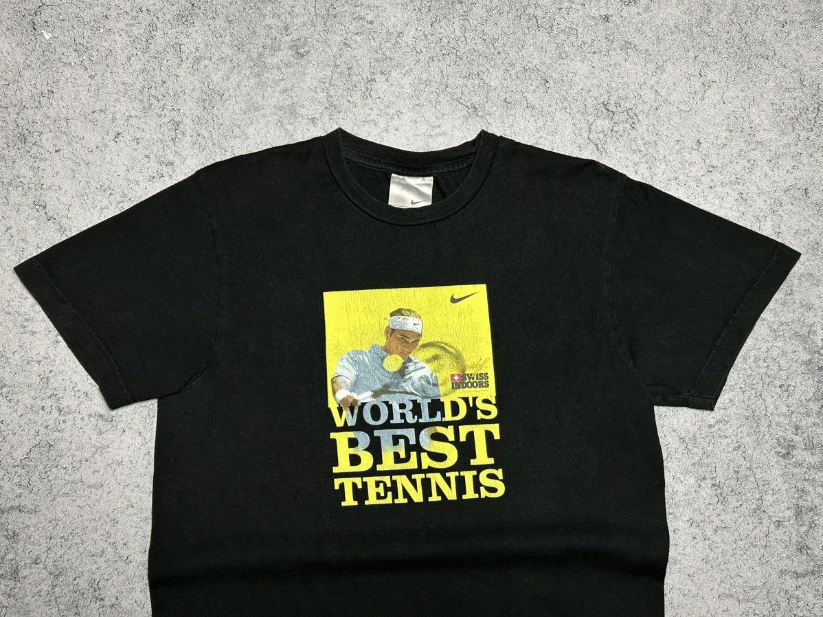 Nike Vintage Nike Roger Federer World Best Tennis T-Shirt Size US M / EU 48-50 / 2 - 2 Thumbnail