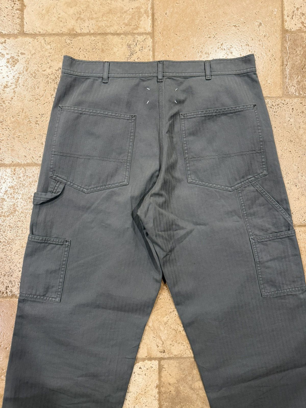 Maison Margiela Maison Margiela 5 Pockets Harringbone Striped Gray Trousers Size US 32 / EU 48 - 7 Thumbnail