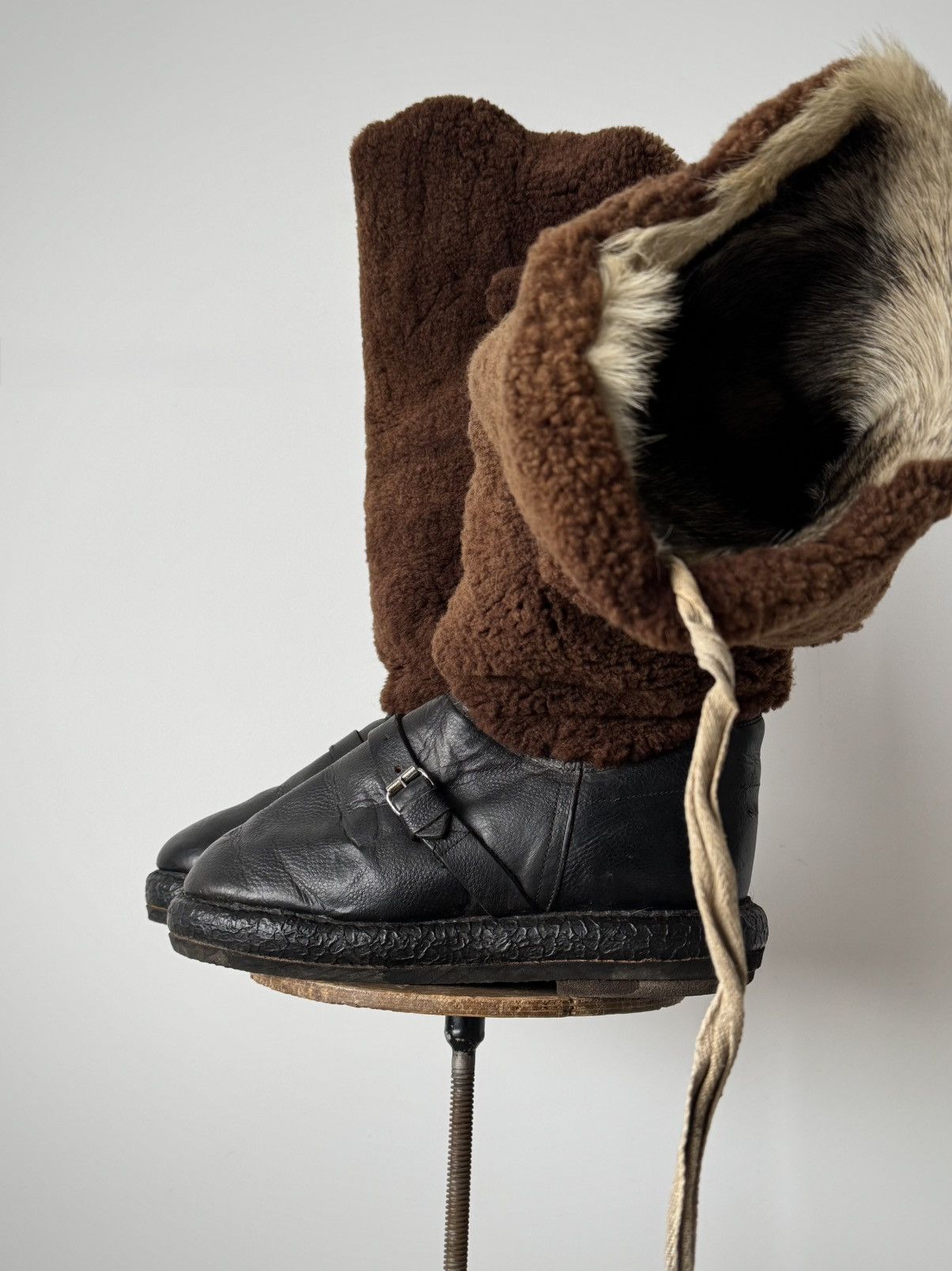 Vintage Vintage 1970s Soviet Air Force 'Unty' Pilot Fur Boots Size US 10 / EU 43 - 3 Thumbnail
