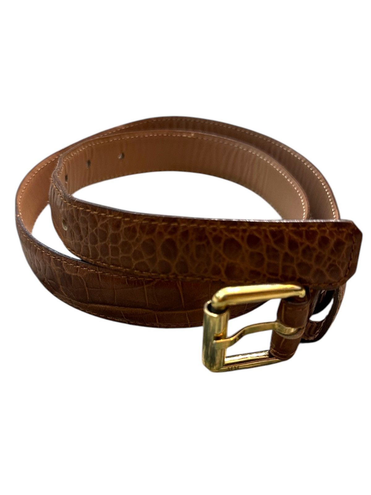 Max Mara × Weekend Max Mara Max Mara Made in Italy Croc Skin Belt Size ONE SIZE - 1 Thumbnail