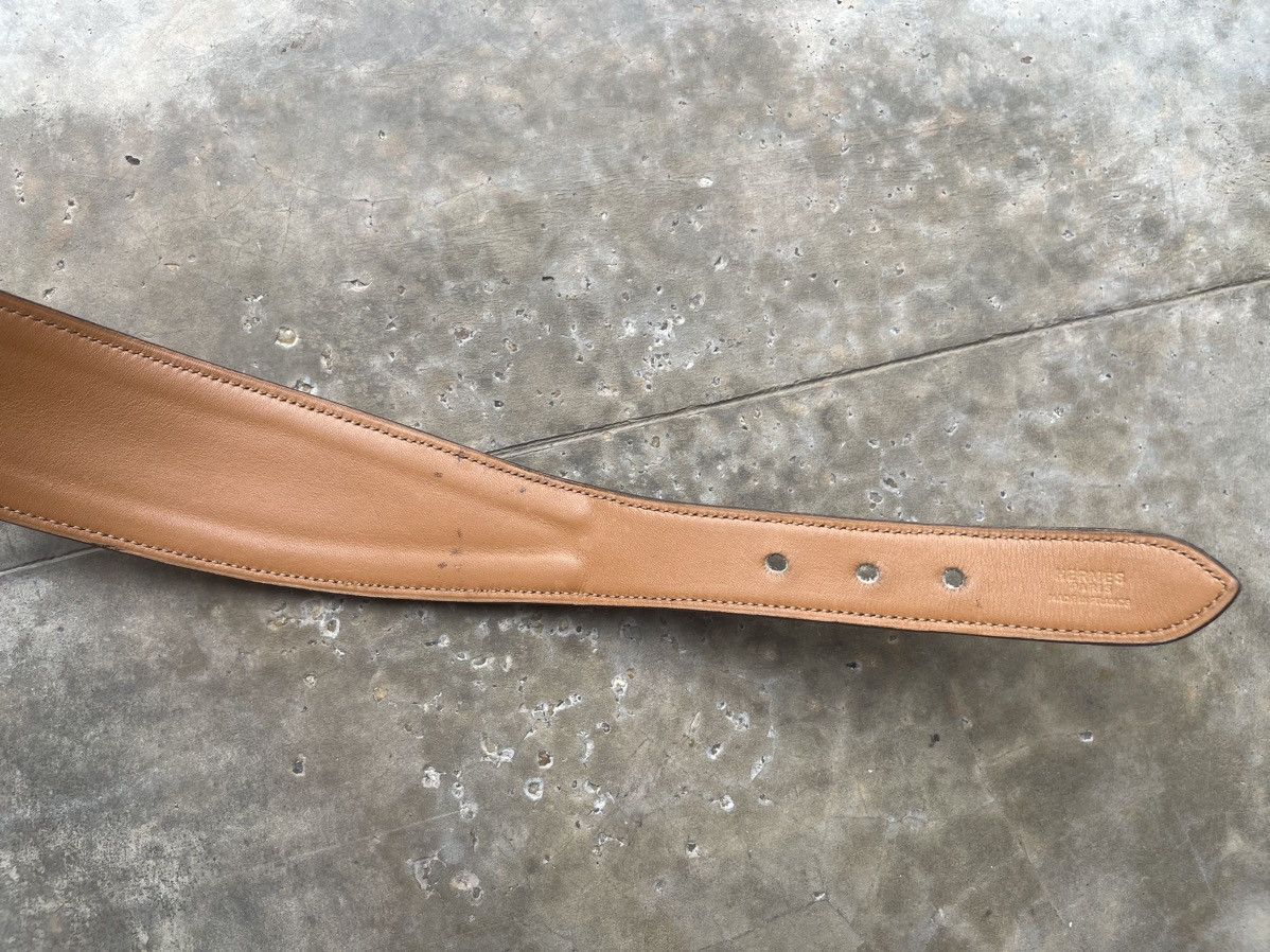 Hermes × Vintage Hermes Paris Leather Belt Made France Size ONE SIZE - 12 Thumbnail