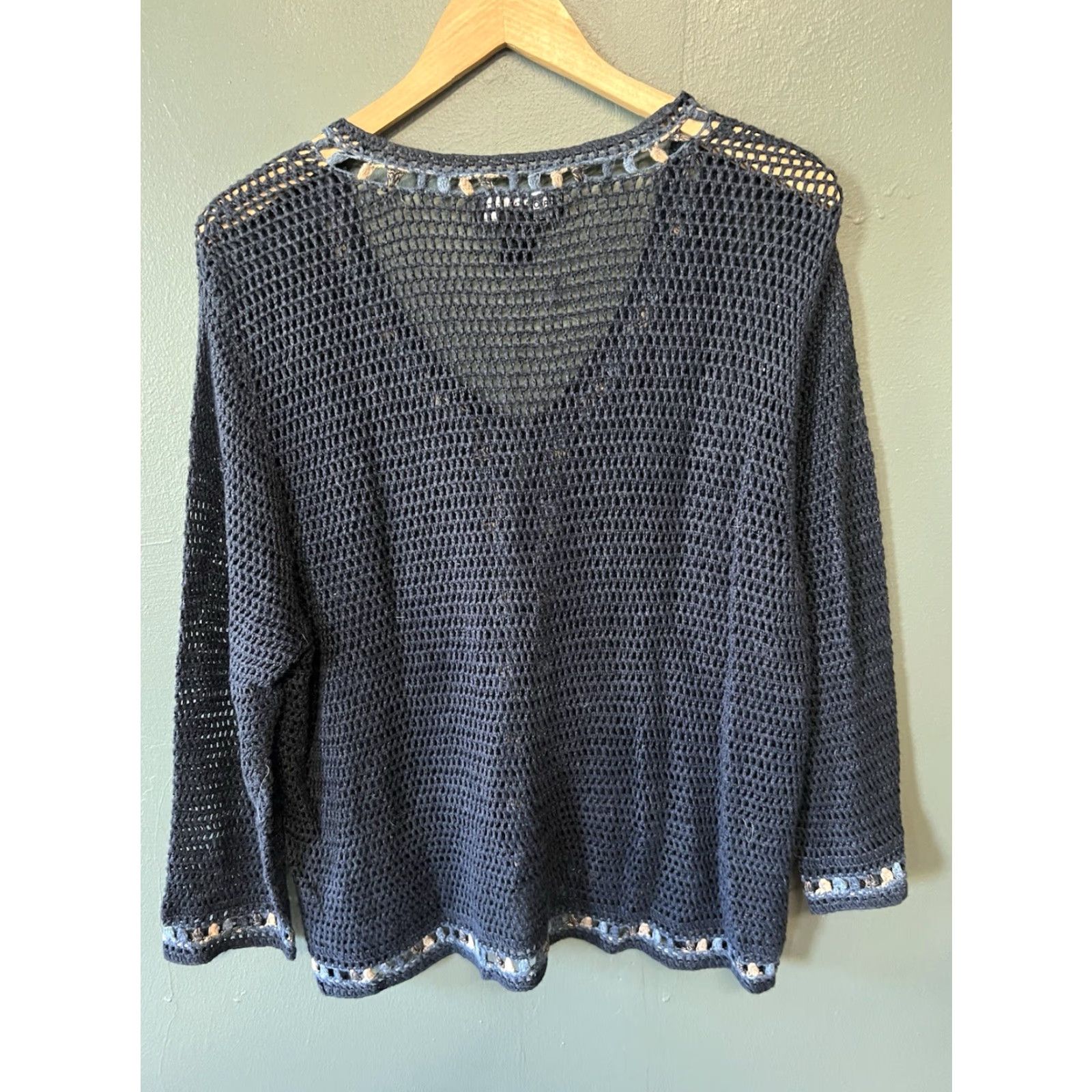 Vintage Norton Mcnaughton Cardigan Sweater Women’s L Gray Open Knit Knit Open-Knit V-Neck 80s 90s Grannycore Grandma Cardigan Womens L Gray Size L / US 10 / IT 46 - 3 Thumbnail