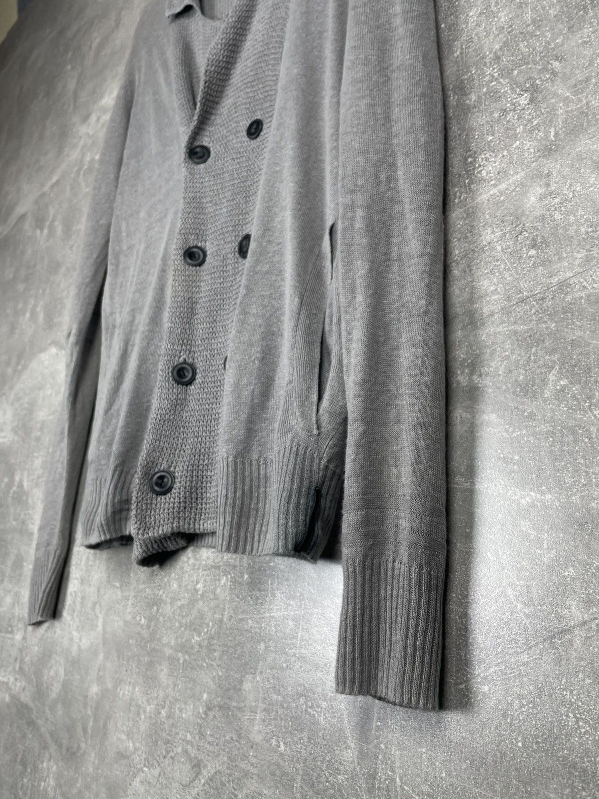 Diesel Black Gold × Vintage Diesel Black Gold Knitted 100% Linen Avant Garde Cardigan Size US S / EU 44-46 / 1 - 5 Thumbnail