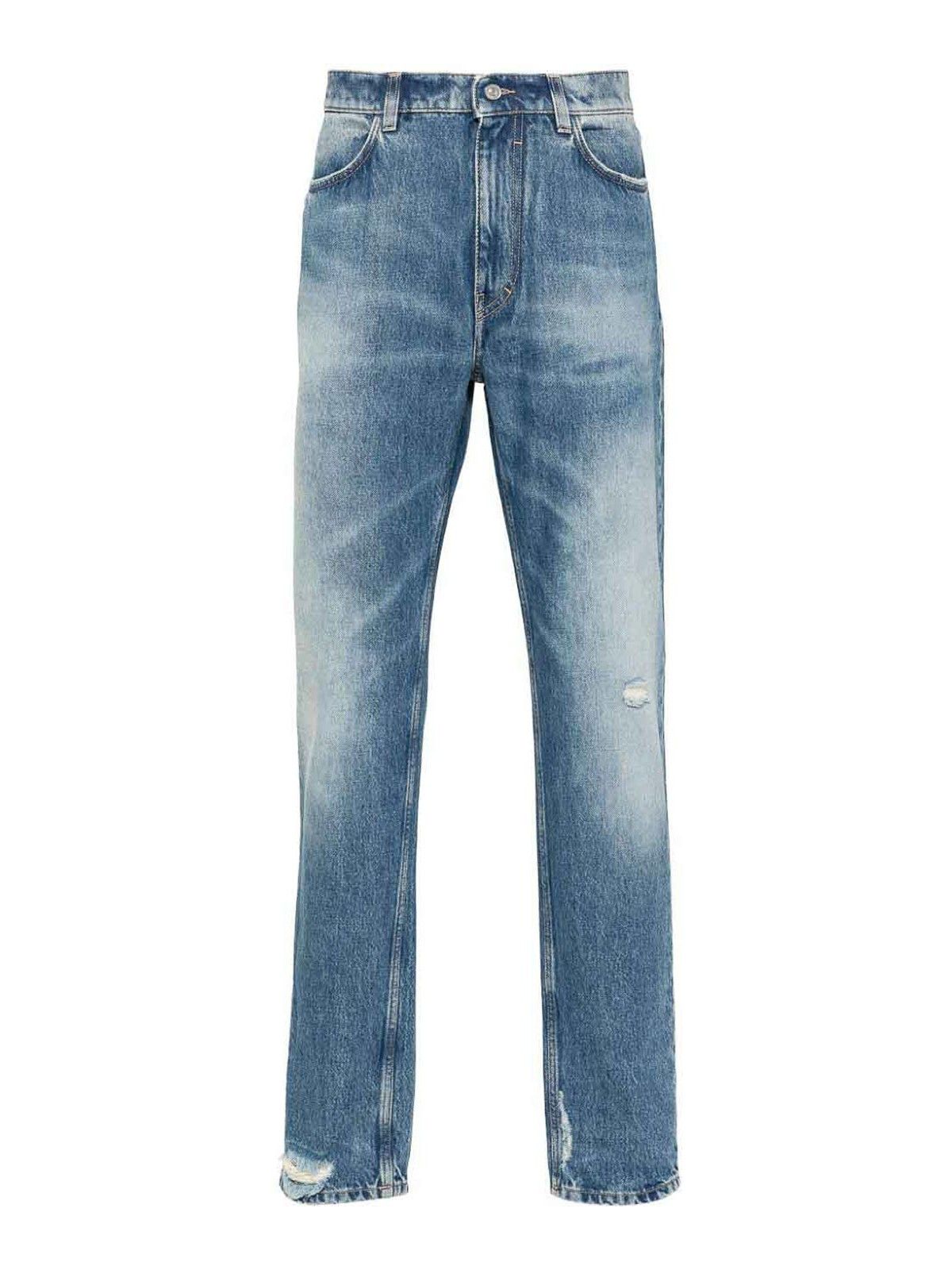 Givenchy o1mle0426 Skinny Straight Fit Jeans in Blue Size US 33 - 1 Thumbnail