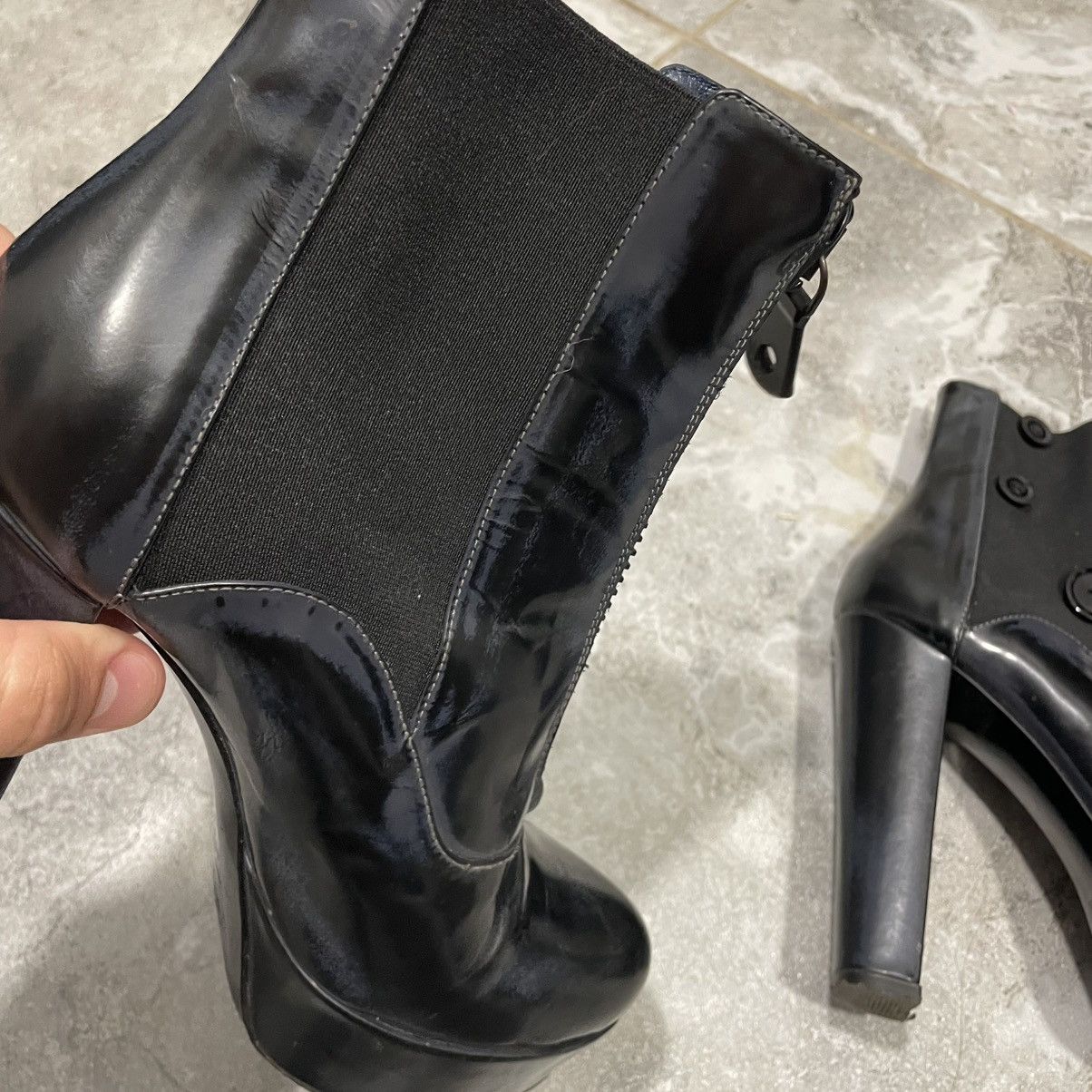 Le Grande Bleu (L.G.B.) × Vintage 38 Rock High Top 00s Boots Avant Garde Platfrom heels emo Size US 8 / IT 38 - 5 Thumbnail