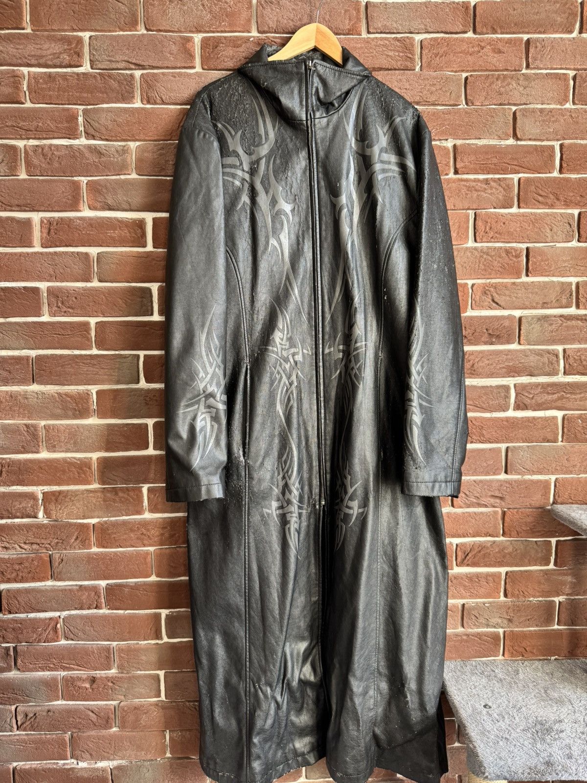 Vintage Vintage Faux Leather Tribal Rave Coat Jacket Rock Punk L Size US L / EU 52-54 / 3 - 2 Thumbnail