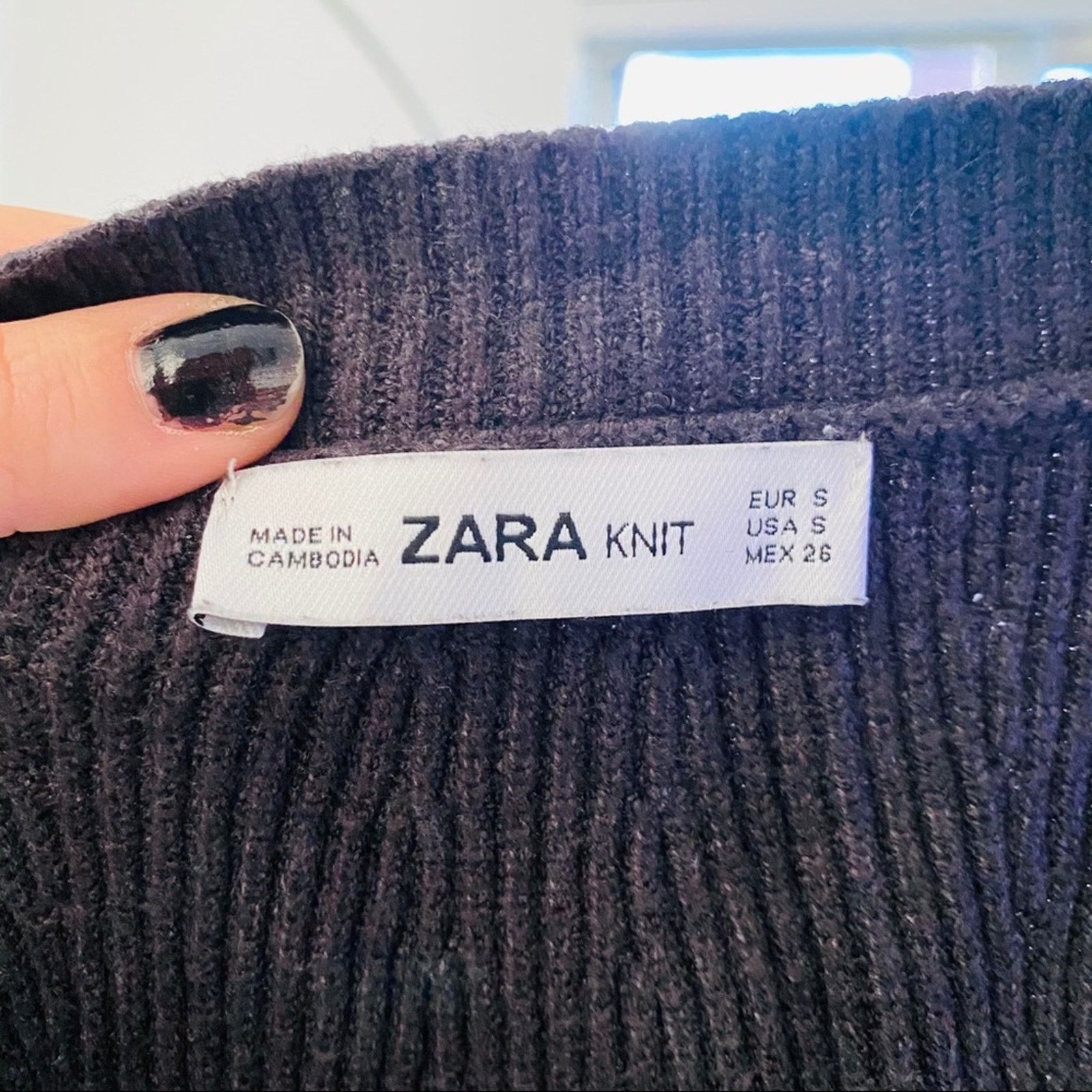 Zara ZARA Crew Neck Grey Pullover Chunky Knit Cozy Rib Sweater S Size S / US 4 / IT 40 - 6 Thumbnail