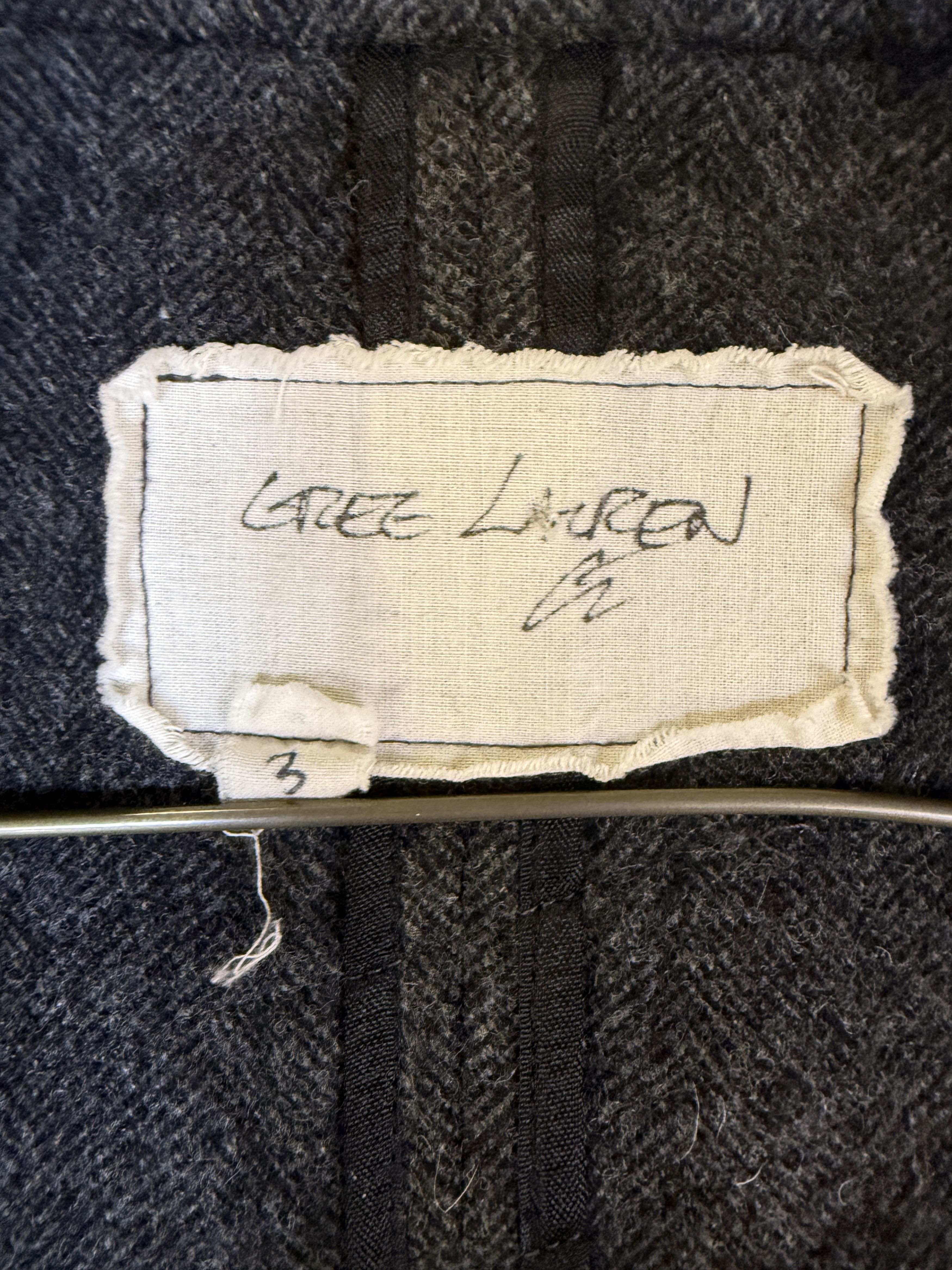 Greg Lauren Greg Lauren 2016 Charcoal Wool Patchwork Oliver Jacket Size L / US 10 / IT 46 - 3 Thumbnail