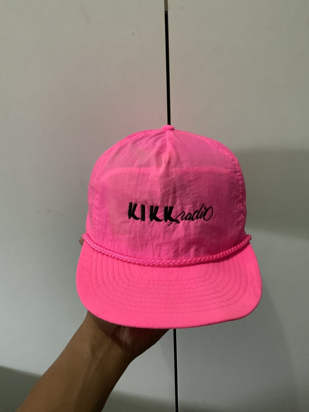 Japanese Brand Vintage KIKK Nadio Nylon Pink Hat Size ONE SIZE - 1 Thumbnail