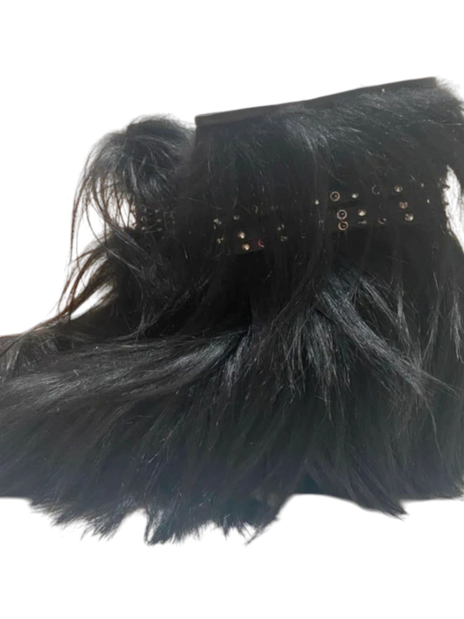 Saint Laurent Paris Saint Laurent Patti Goat Hair Studded Boots Size US 9 / IT 39 - 8 Thumbnail