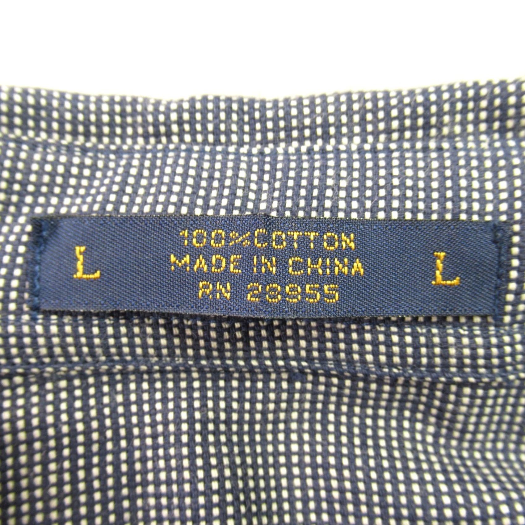 Arrow Arrow Shirt Mens Large Long Sleeve Button Front Outdoor Casual Pockets Blue Size US L / EU 52-54 / 3 - 6 Thumbnail