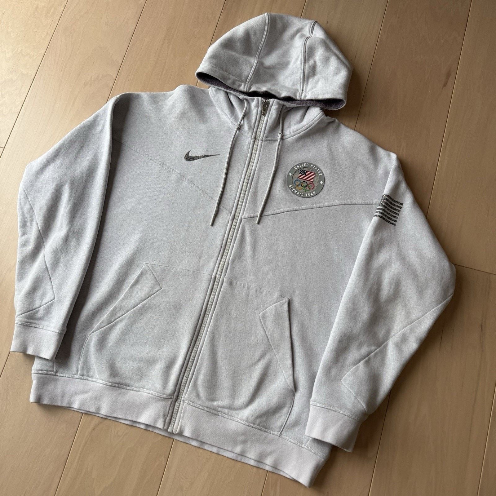 Nike Nike Olympic Team USA Terry Windrunner Hoodie XL Gray Size US XL / EU 56 / 4 - 9 Thumbnail