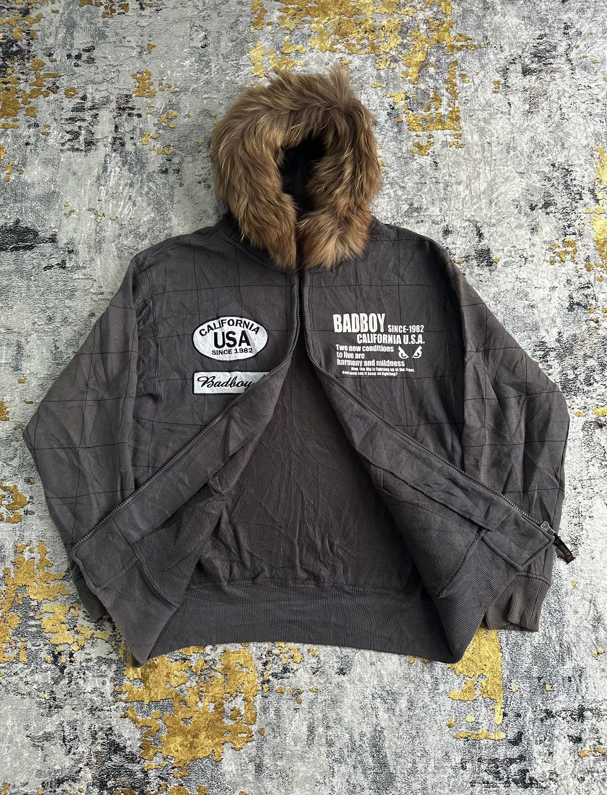 Hysteric Glamour CRAZY FADED BADBOY FUR ZIPHOODIE IFSIXWASNINE LGB STYLE Size US L / EU 52-54 / 3 - 4 Thumbnail