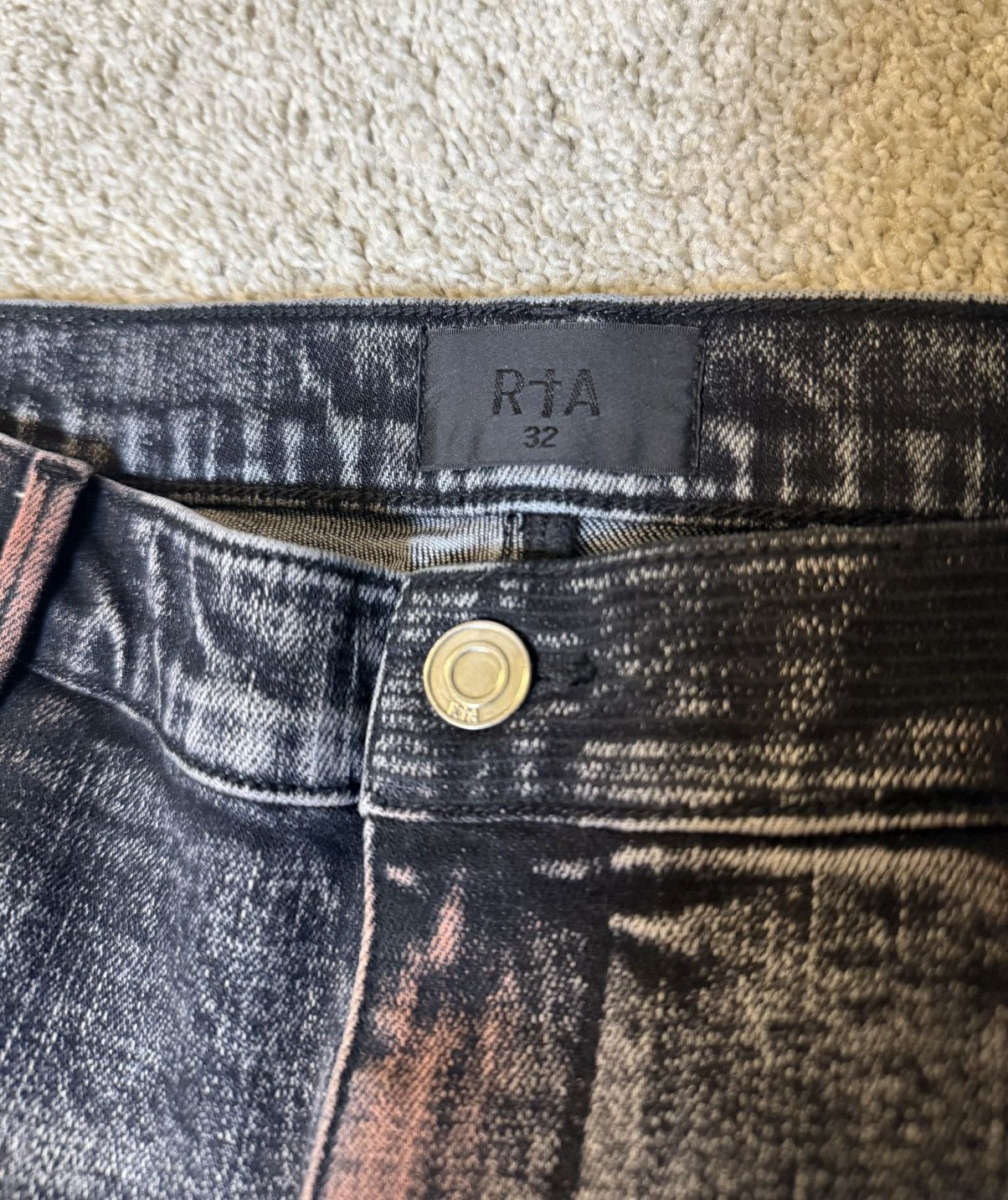 Rta RTA Clayton Charcoal Acid Wash Skinny Jeans Size US 32 / EU 48 - 5 Thumbnail