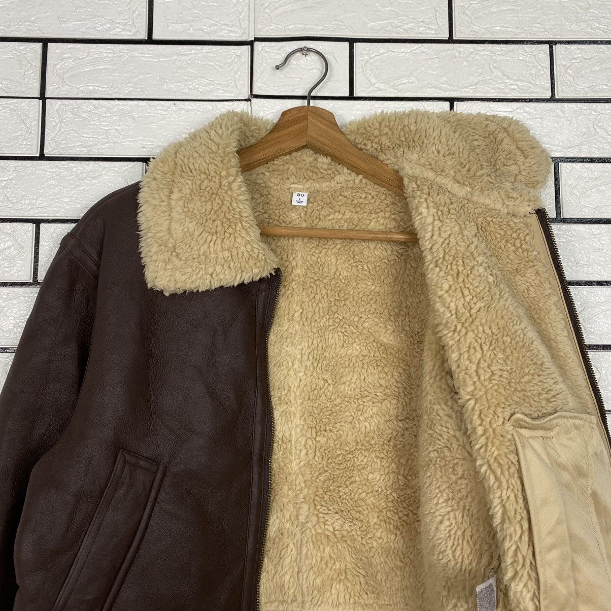 Japanese Brand 🔥VTG SOFT LEATHER JACKET SHEARLING BLANKET GU ISSEY MIYAKE Size US L / EU 52-54 / 3 - 12 Thumbnail