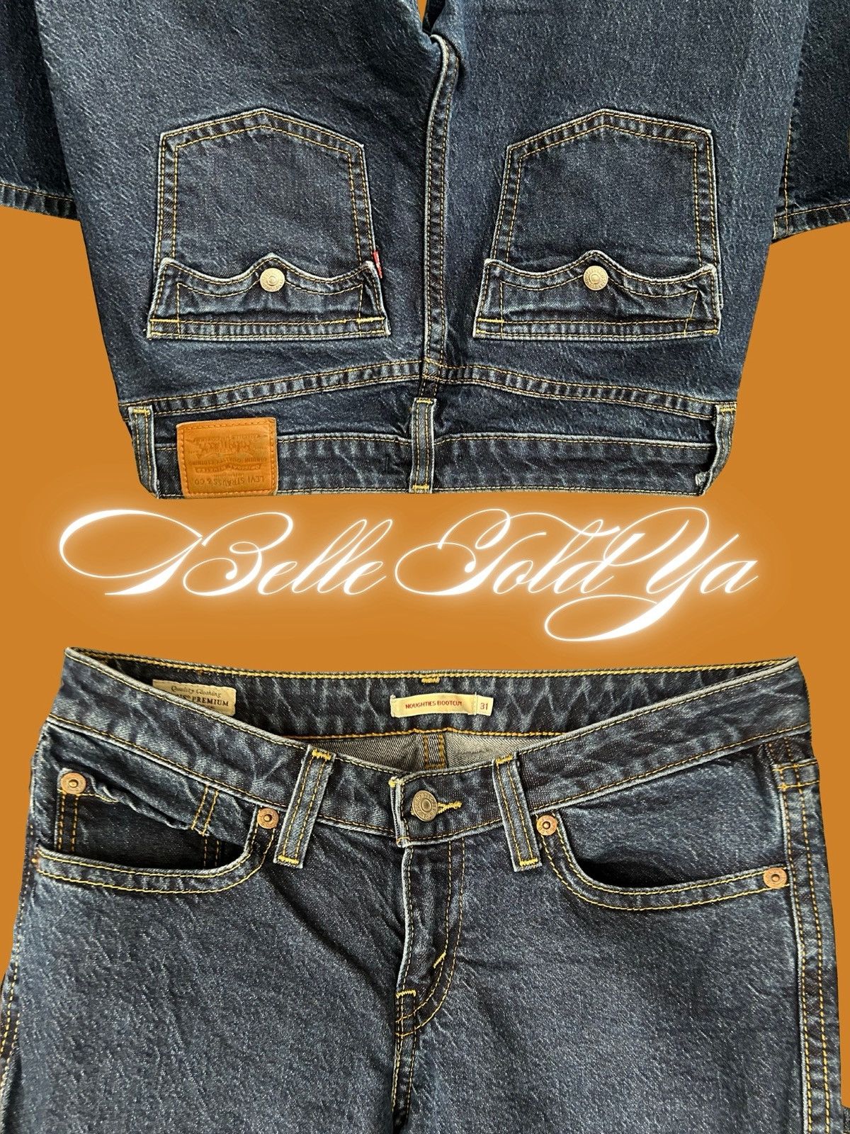 Levi’s Naughtiest Bootcut Jeans Flared Low Waist