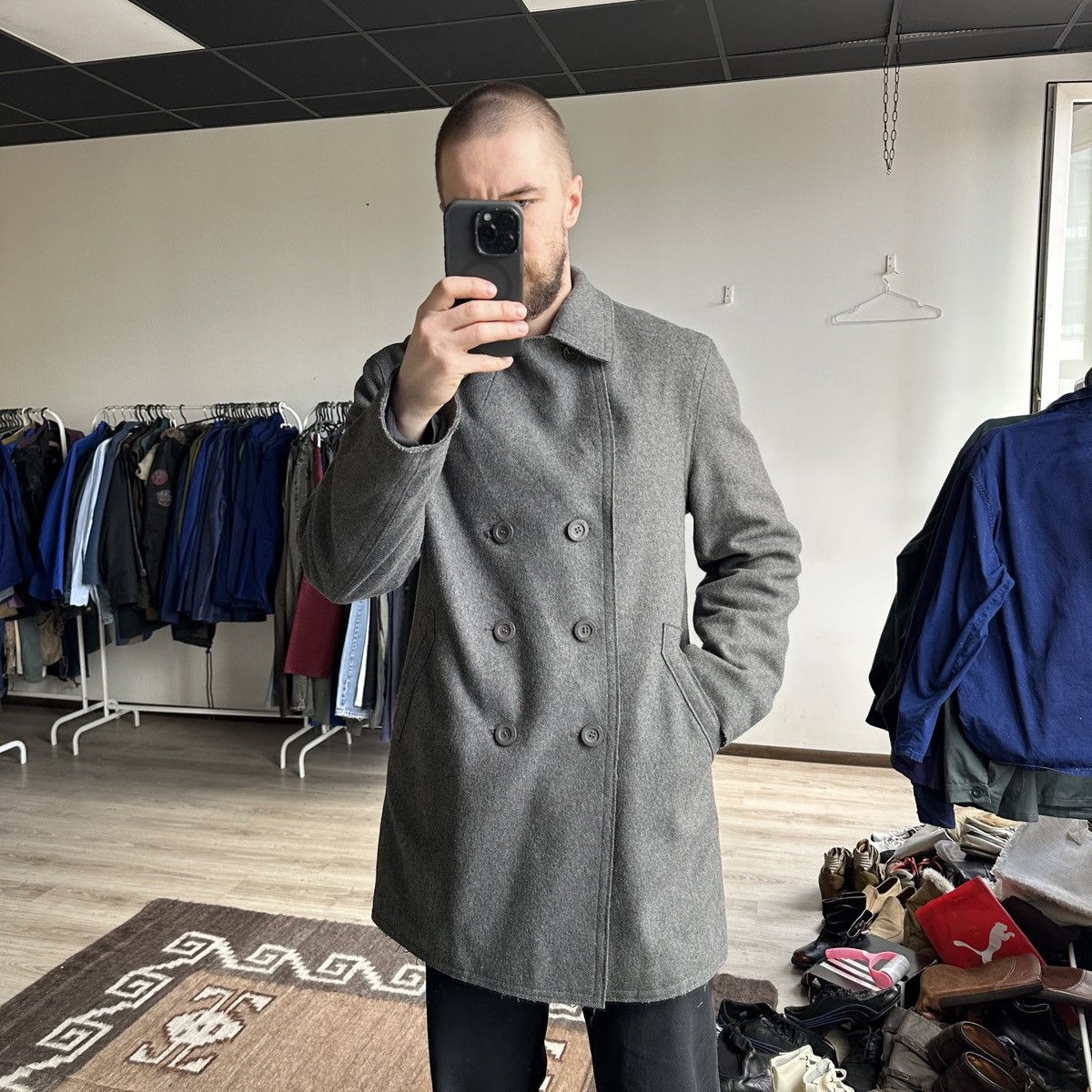 Moschino Moschino 90s Wool Pea Coat 3279AC Size US M / EU 48-50 / 2 - 4 Thumbnail