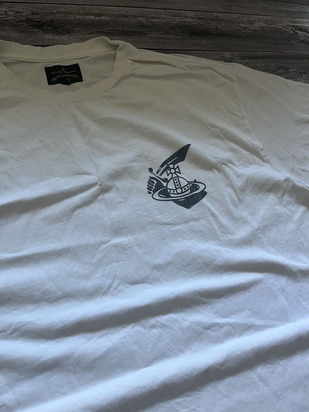 Vivienne Westwood Vivienne Westwood Anglomania White Logo T-Shirt Size US XL / EU 56 / 4 - 2 Thumbnail