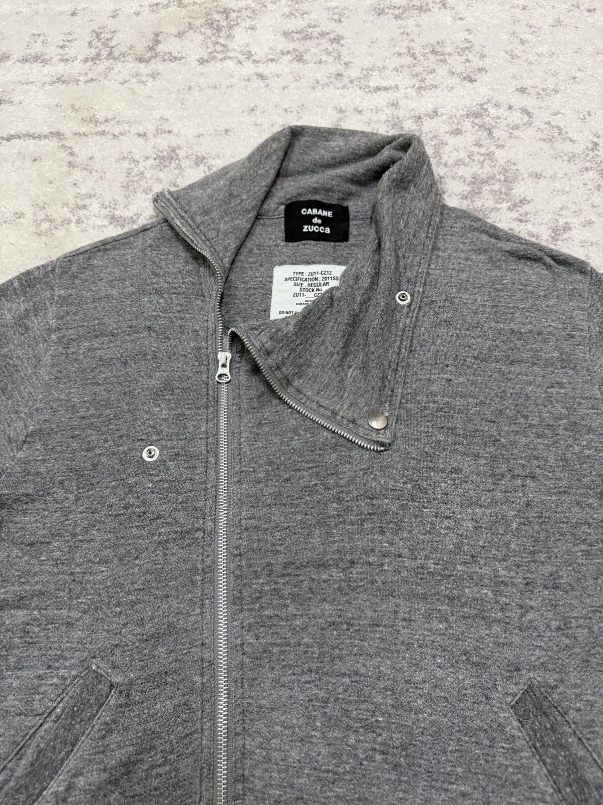 CABANE de ZUCCa Cabane de Zucca grey asymmetrical xipper jacket sweater Size US S / EU 44-46 / 1 - 6 Thumbnail
