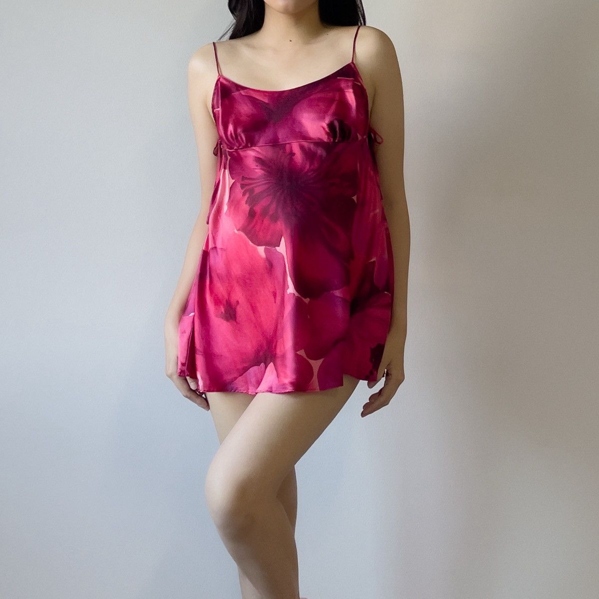 Victoria's Secret Victoria’s Secret Silk Floral Mini Slip Dress (M) Size M / US 6-8 / IT 42-44 - 3 Thumbnail