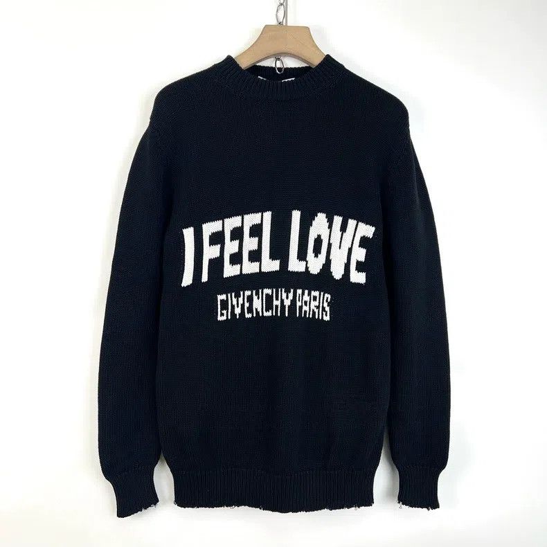 Givenchy Givenchy Black Vintage Logo Destroyed Knit Sweater Size US S / EU 44-46 / 1 - 1 Thumbnail