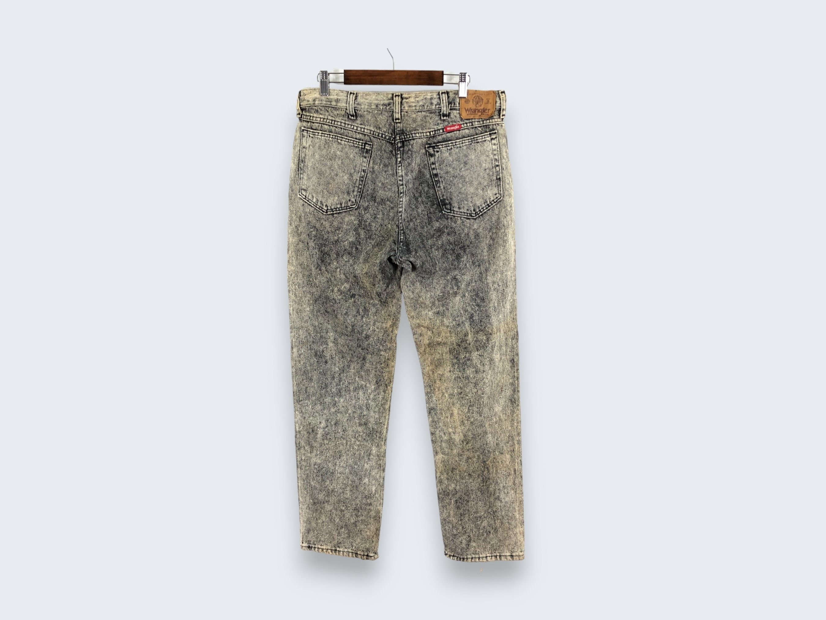 34 x 30 Vintage Wrangler Jeans Stone Wash Acid Wash L1490