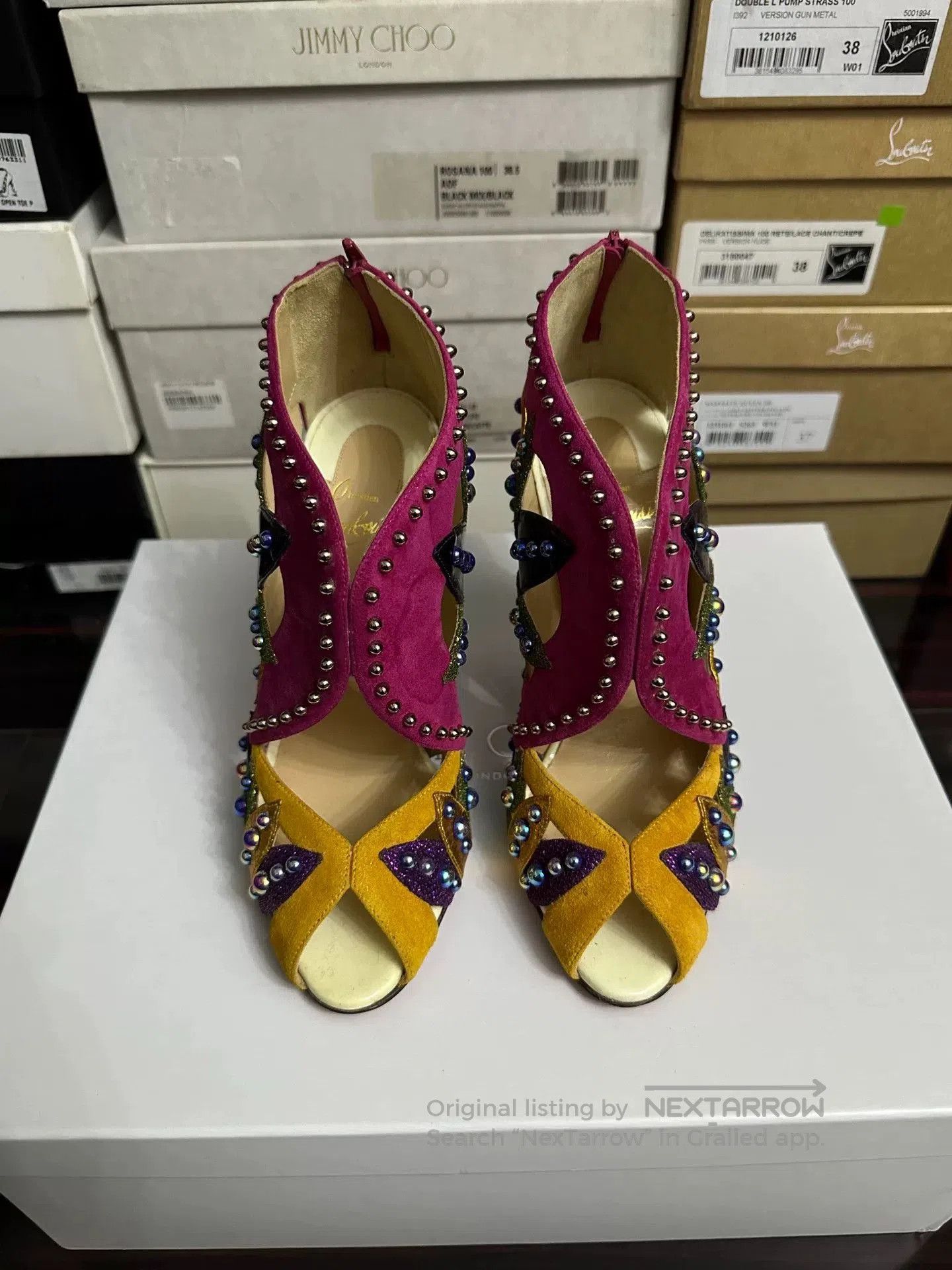 Christian Louboutin Christian Louboutin Limited Irregular Heel Heels. Size US 7.5 / IT 37.5 - 2 Thumbnail