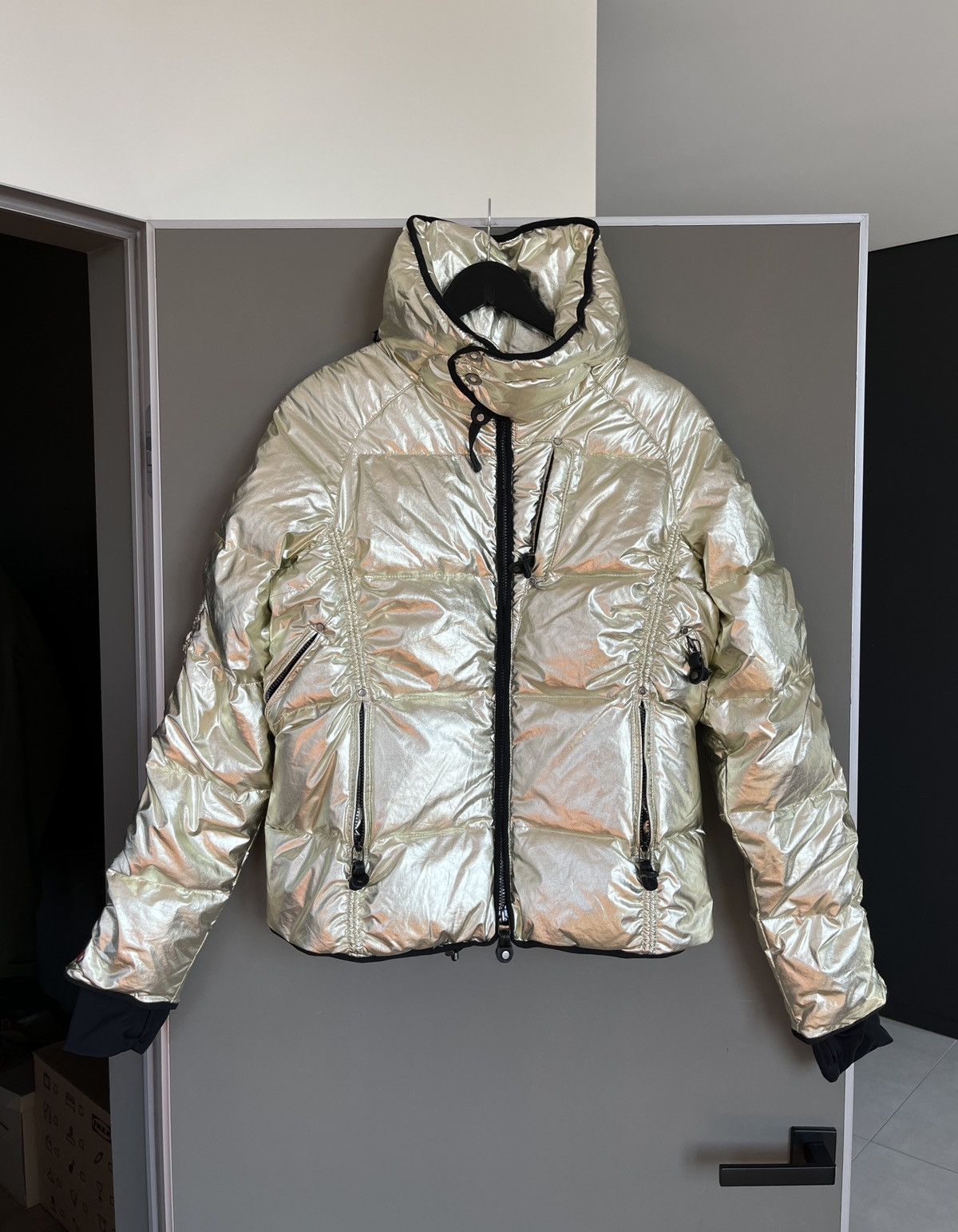 Other KRU St Moriz Gold Shinny Luxury Down Moncler Style Jacket Size L / US 10 / IT 46 - 5 Thumbnail