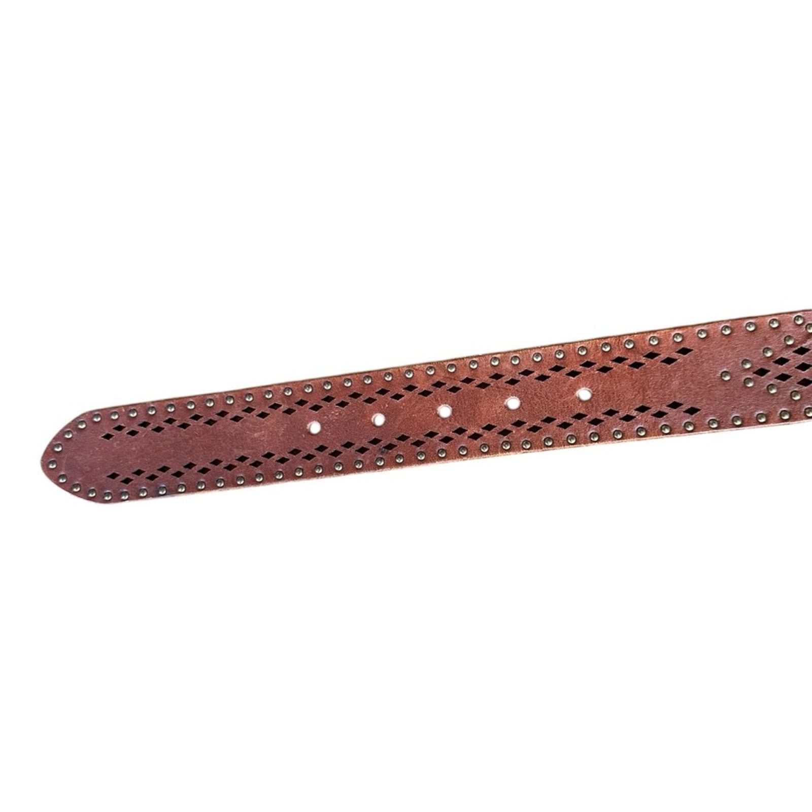 Lucky Brand Lucky Brand Studded Leather Belt – Dark Brown – Size Small Size ONE SIZE - 2 Thumbnail