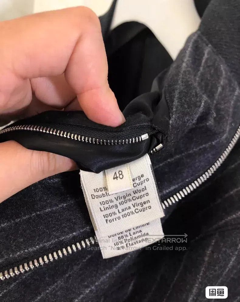 Hermes Hermes Jacket, 100% wool, size 48, striped dark gray. Size US M / EU 48-50 / 2 - 4 Thumbnail