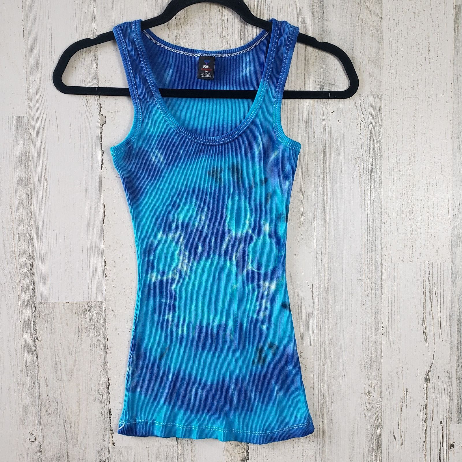 Other Point Sportswear Blue Dog Paw Print Tie Dye Tank Top Medium Size M / US 6-8 / IT 42-44 - 1 Thumbnail