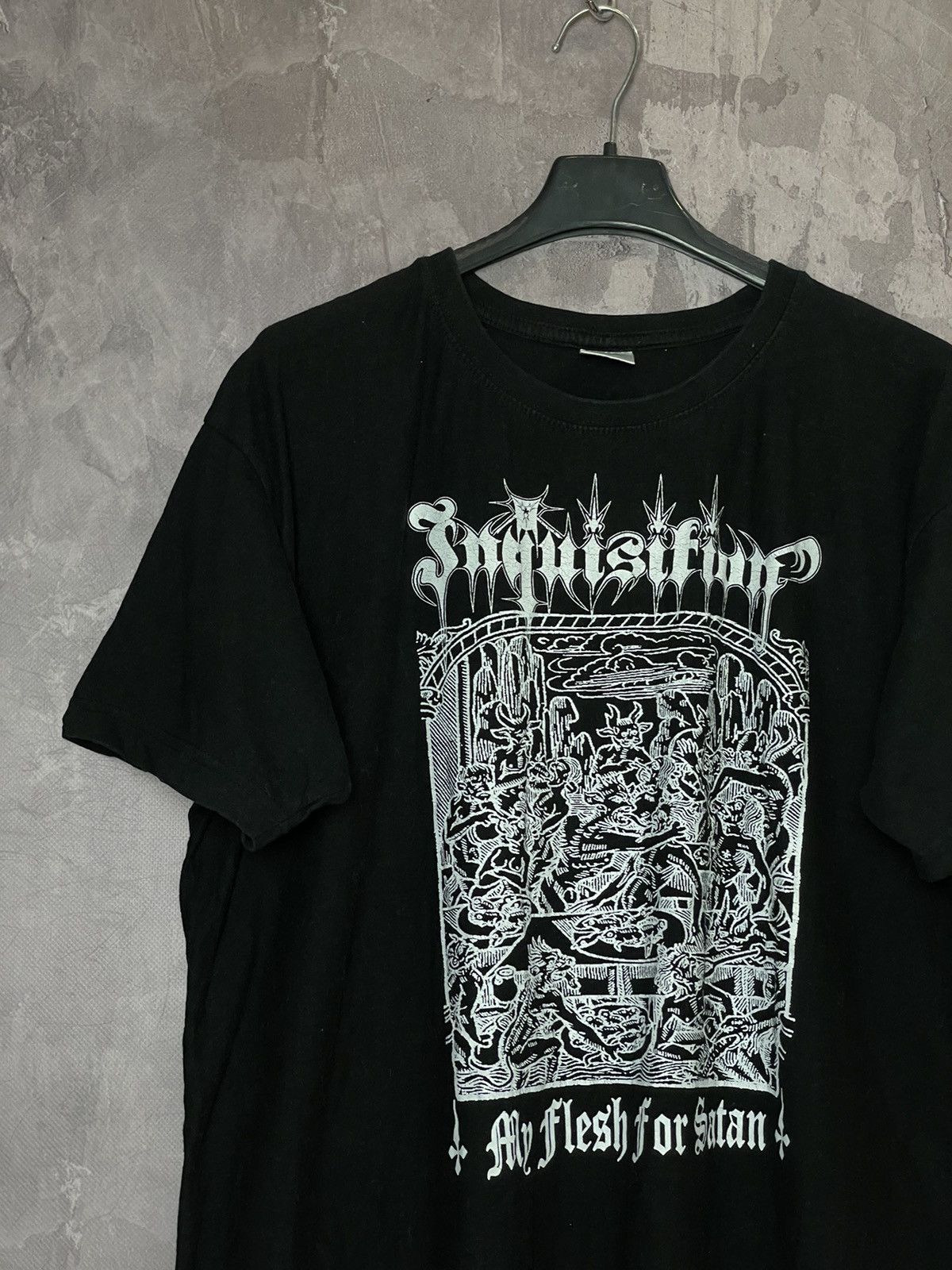 Band Tees × Vintage Inquisition 666 Goat Vintage Trash Metal Band T-Shirt Size US L / EU 52-54 / 3 - 5 Thumbnail