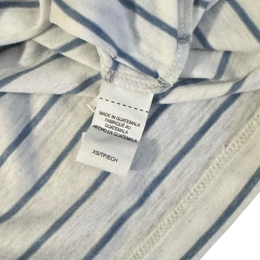 Lucky Brand Lucky Brand Venice Burnout Stripe Tee XS White Blue Size US XS / EU 42 / 0 - 3 Thumbnail