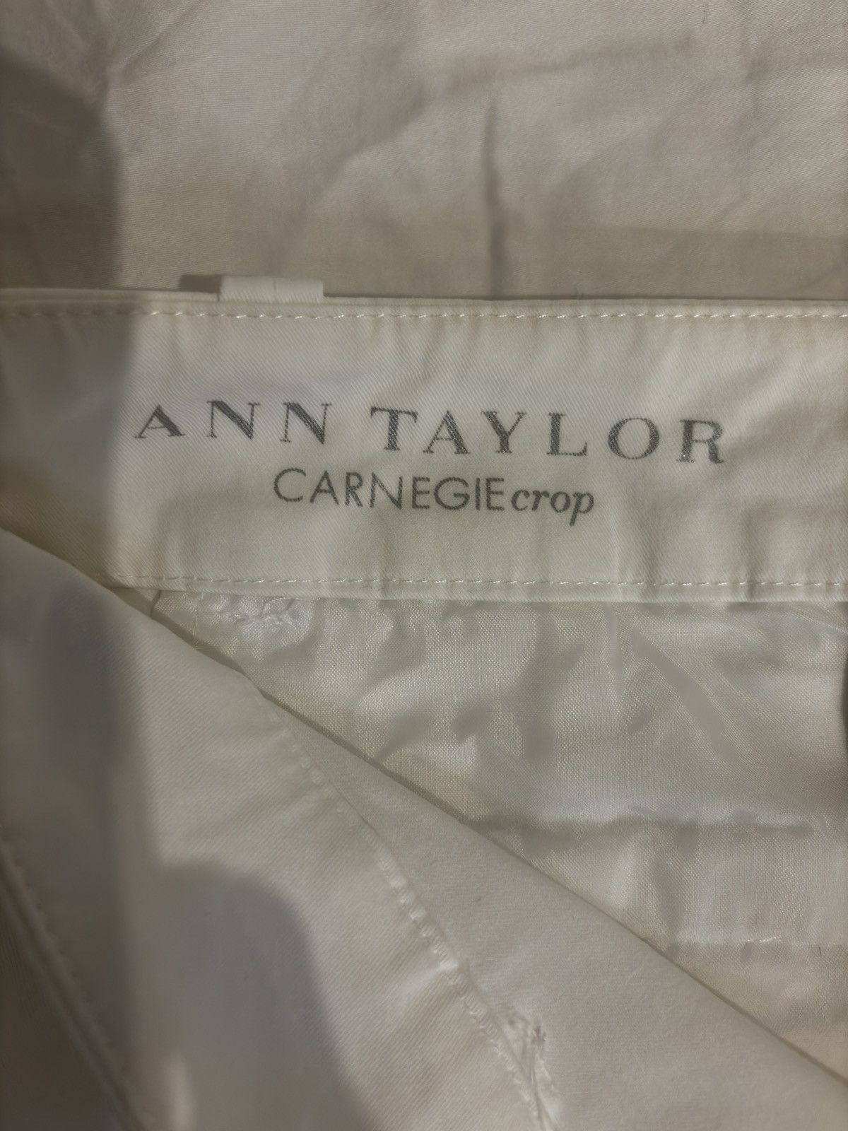 Ann Taylor White crop pants.op-615 Size 29" - 4 Thumbnail