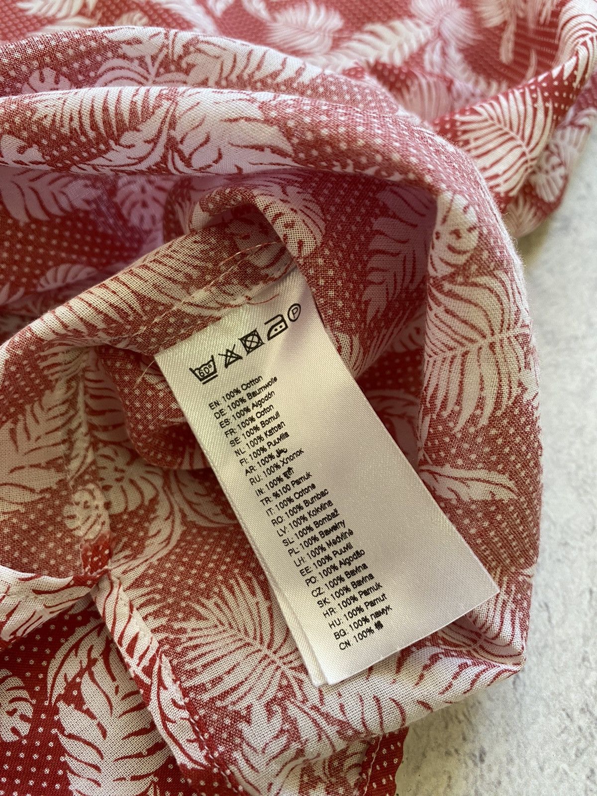Eton Eton Mens Hawaiian Red Button Up Shirt Size L Size US L / EU 52-54 / 3 - 9 Thumbnail