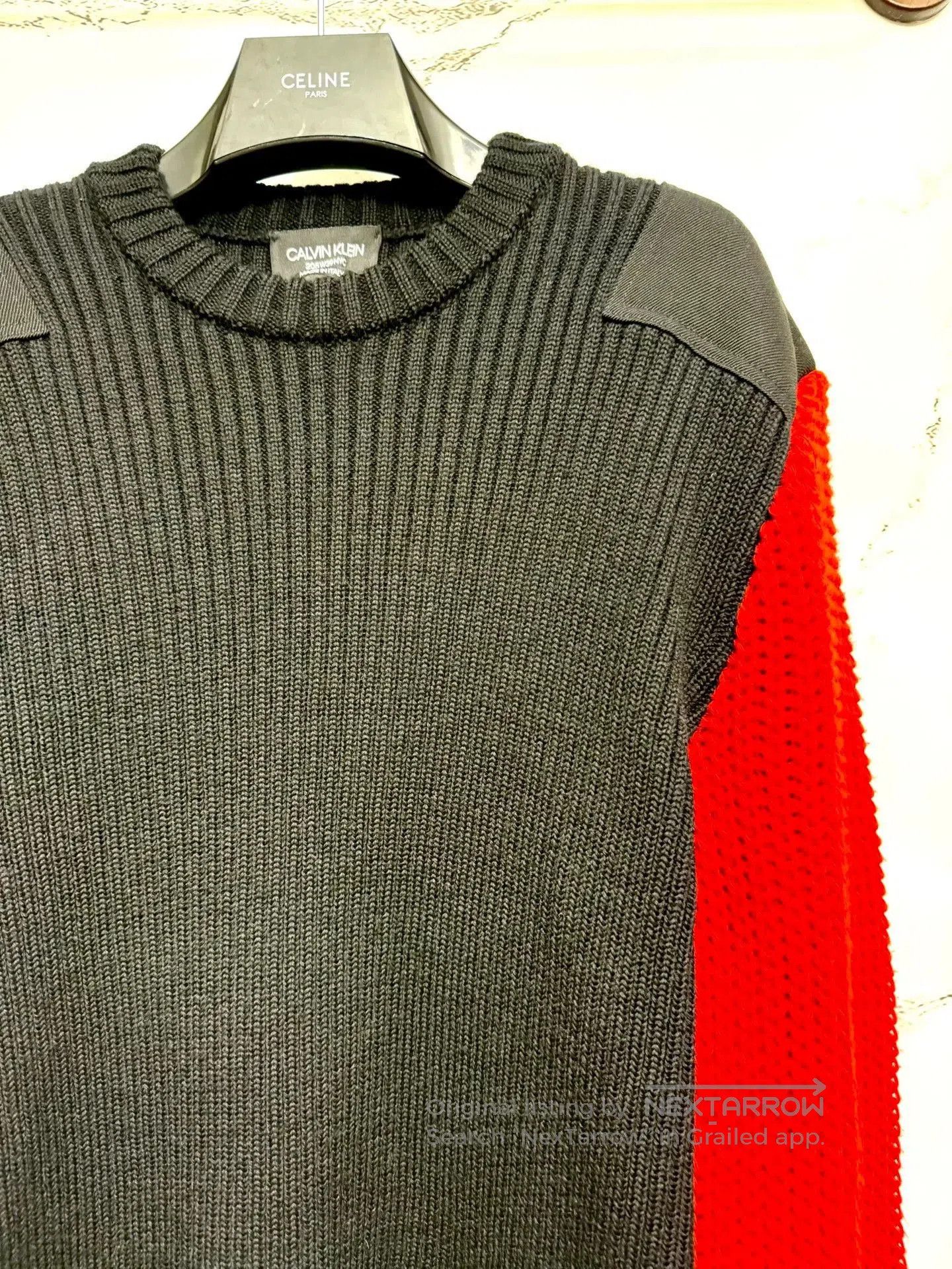 Calvin Klein 205W39NYC Calvin Klein Color Block Wool Sweater. Size L / US 10 / IT 46 - 2 Thumbnail