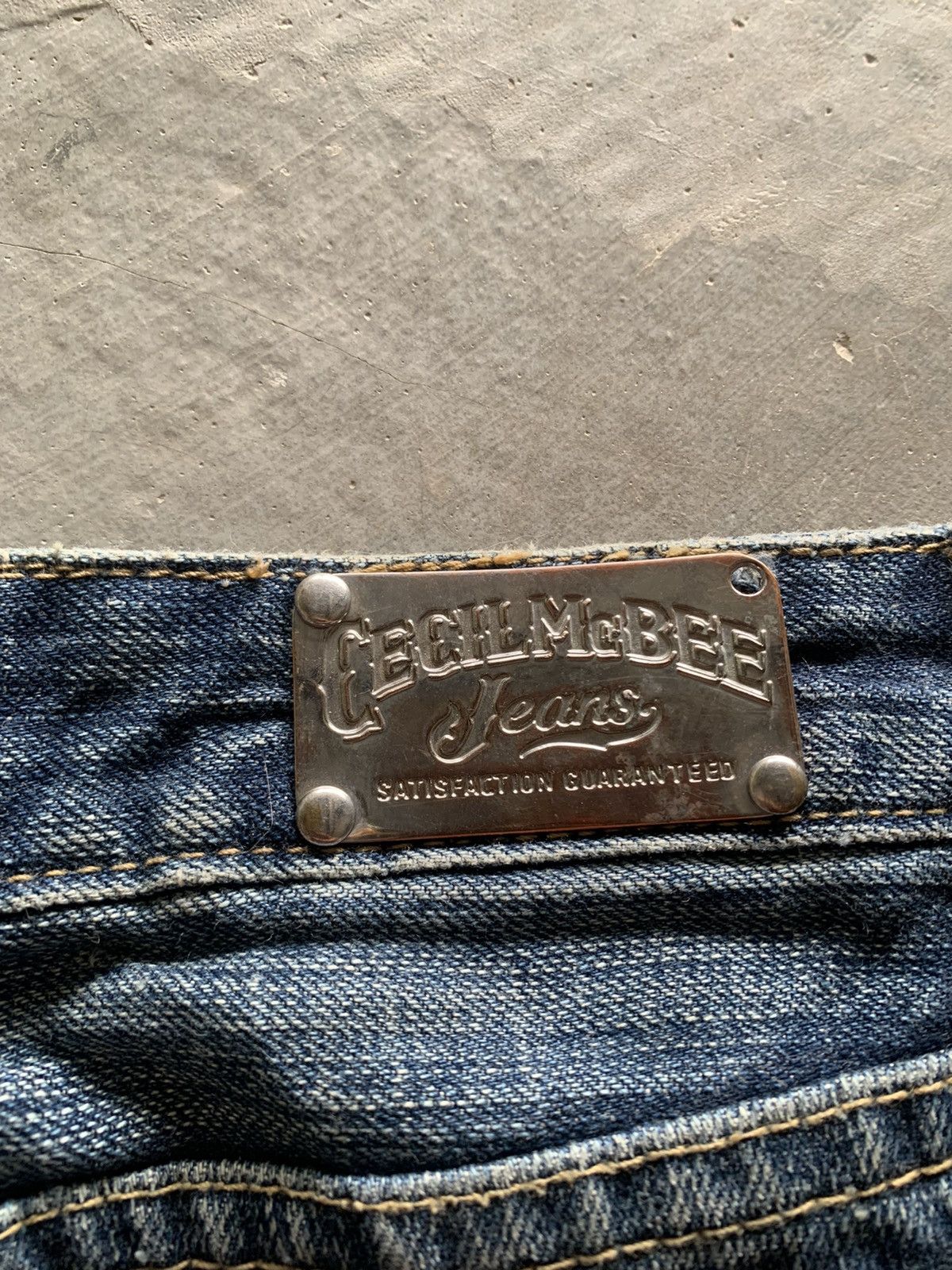 20471120 × Japanese Brand flared distressed beaded cecil mcbee japanese jeans Size US 29 - 16 Thumbnail