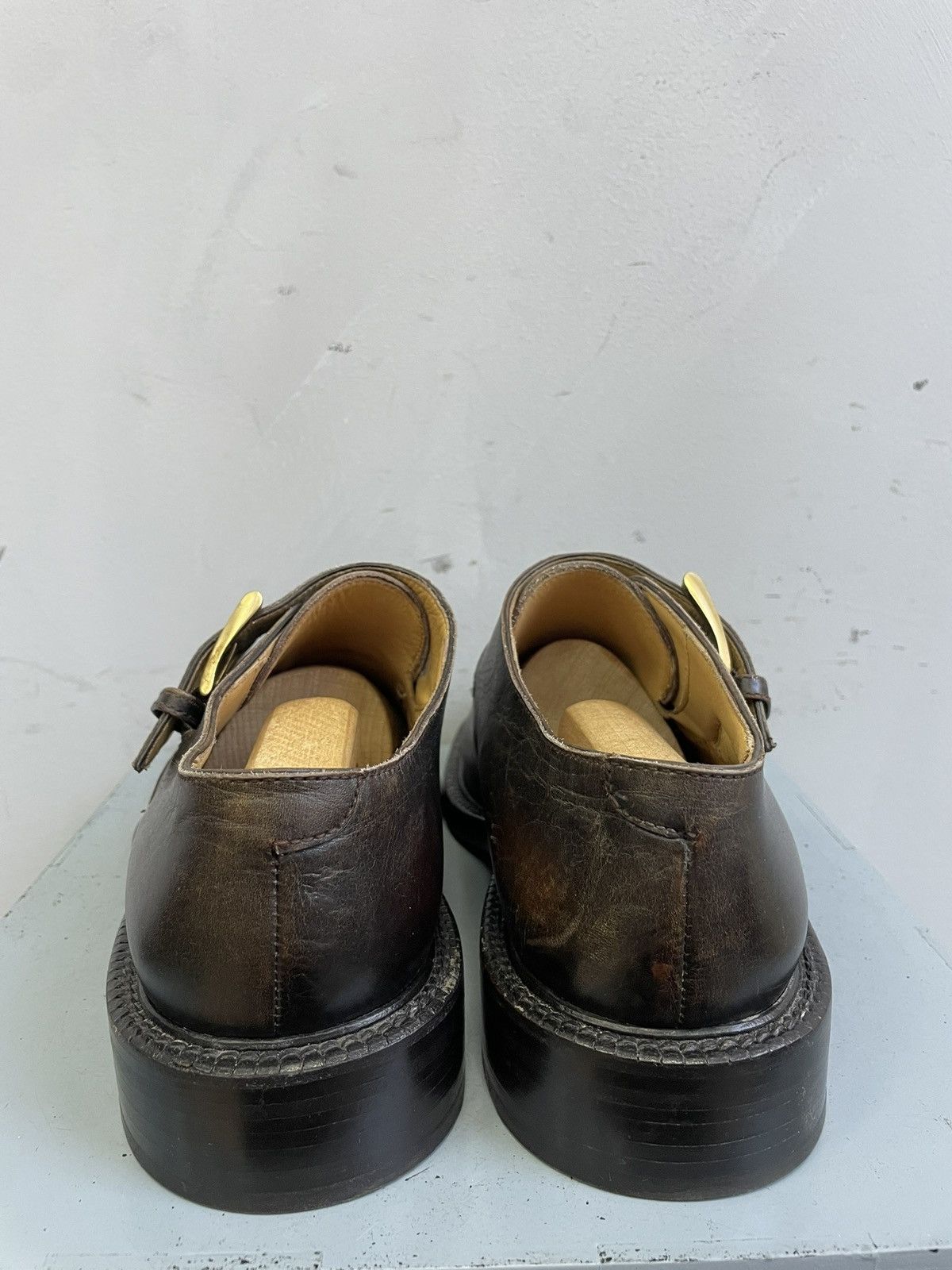 If Six Was Nine Swen & son hand made monk leather shoes loafers classic Size US 8 / EU 41 - 6 Thumbnail