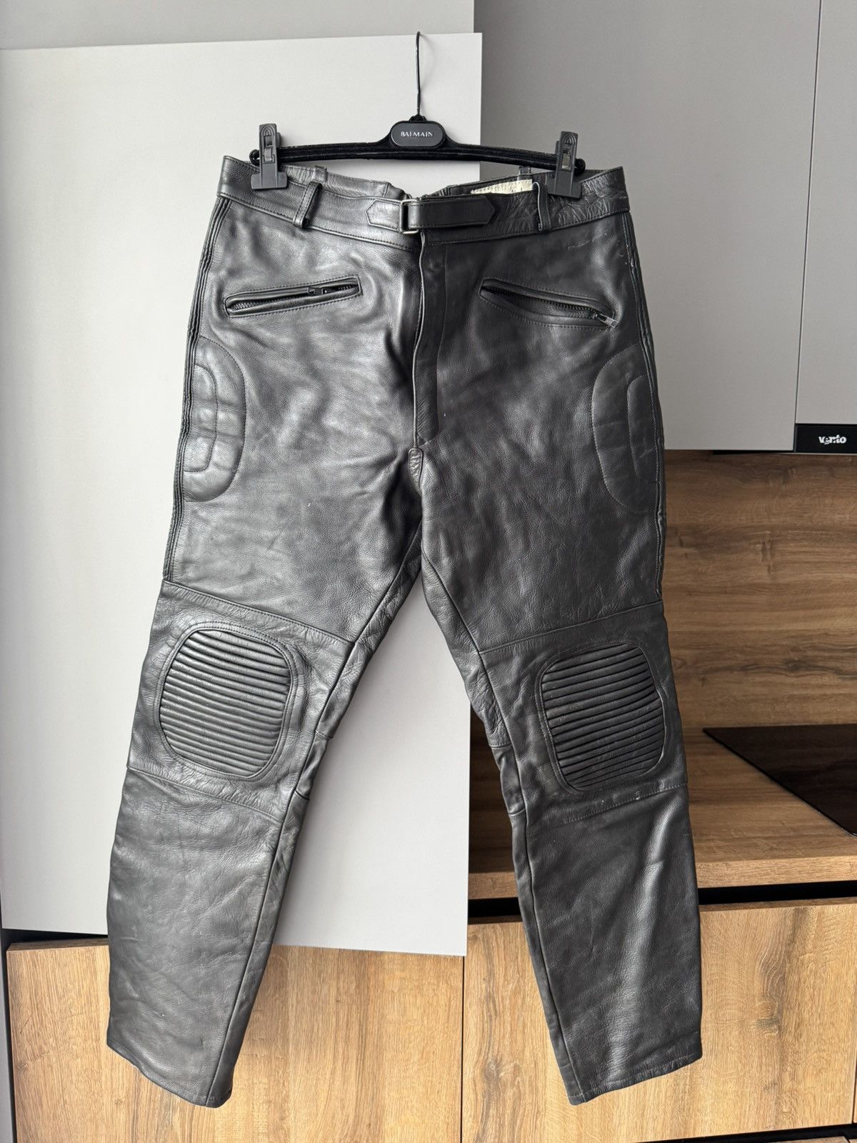 Japanese Brand Vintage Leather Motorcycle Biker Pants Size US 38 / EU 54 - 2 Thumbnail