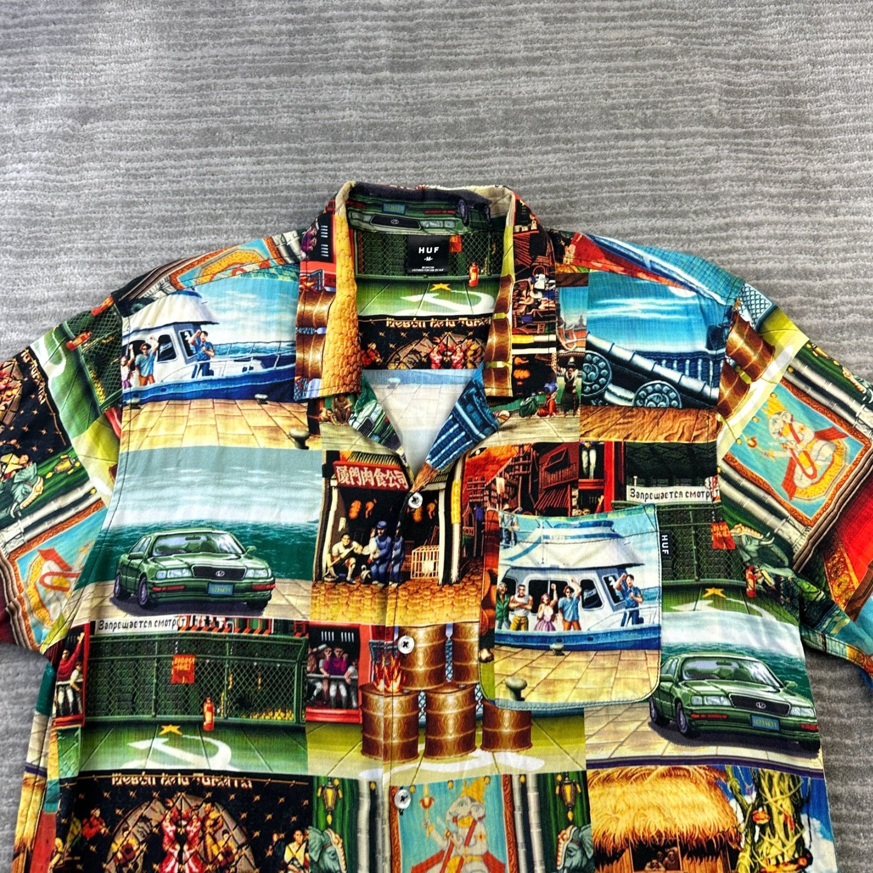 Huf Street Fighter Huf Shirt Mens Medium All Over Print Stage Resort All Over Print Size US M / EU 48-50 / 2 - 3 Thumbnail