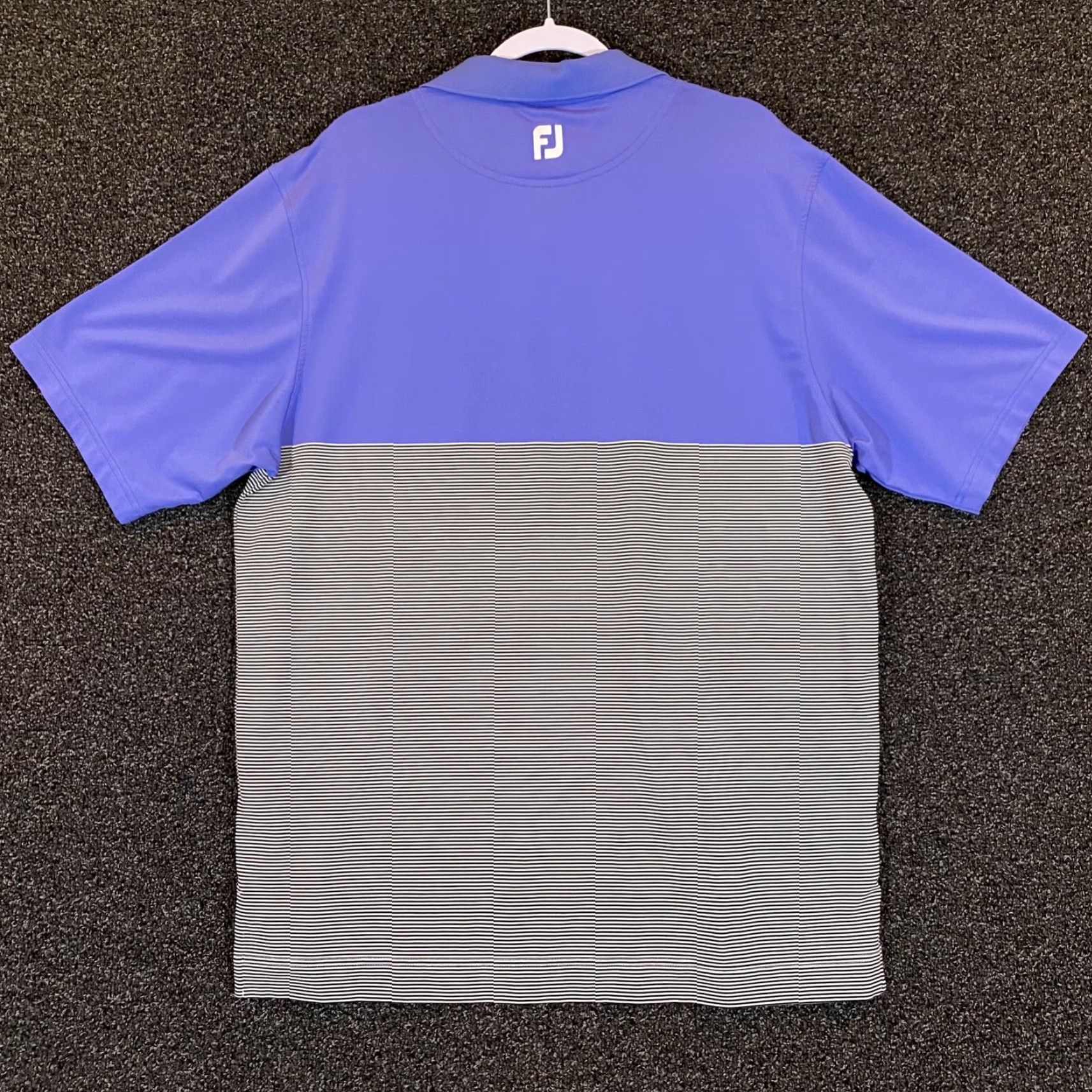 Footjoy FootJoy Polo Mens L Blue Striped Short Sleeve Golf Shirt S/S Logo Casual Top Size US L / EU 52-54 / 3 - 6 Thumbnail