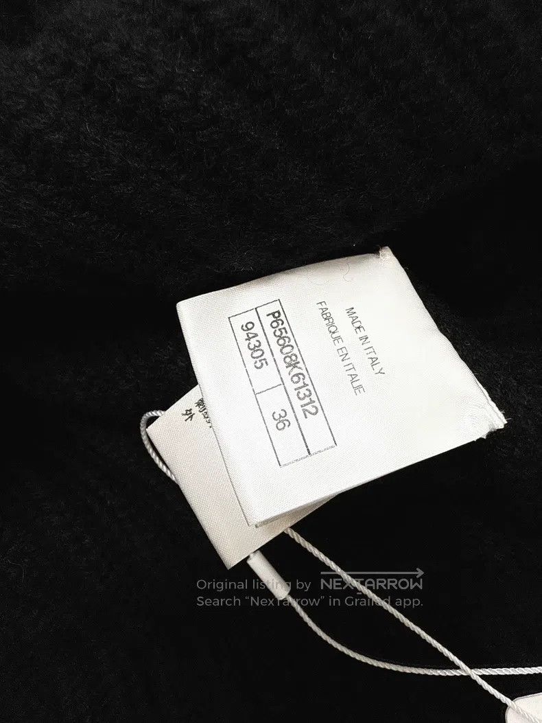 Chanel Chanel 20k black pit strip one-button knitted curved hem c Size XS / US 0-2 / IT 36-38 - 4 Thumbnail